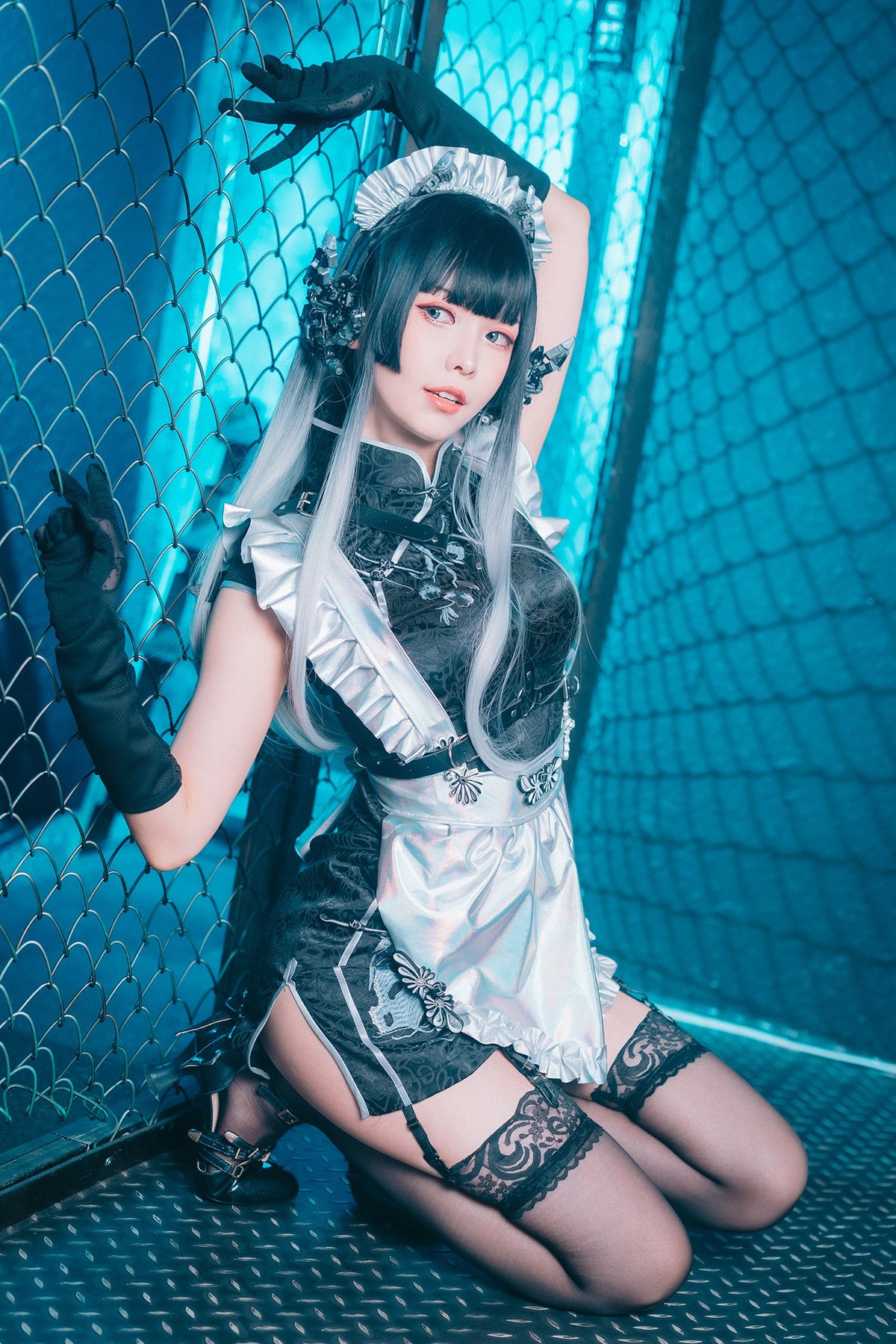 Cosplay-ElyEE子-賽博女僕-Melanite黑榴石-09-04
