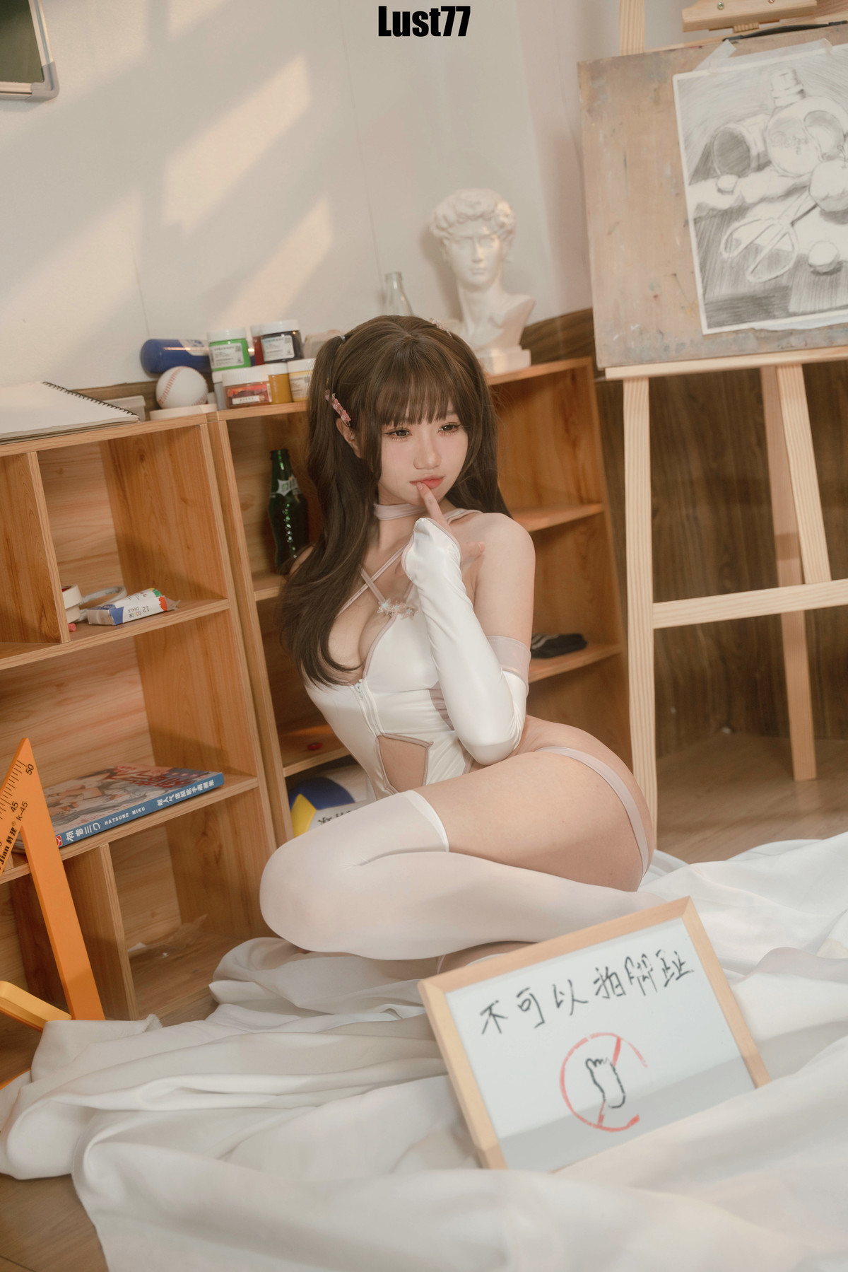 Cosplay-柒柒要乖哦-粉色泳衣-Set02-09-19