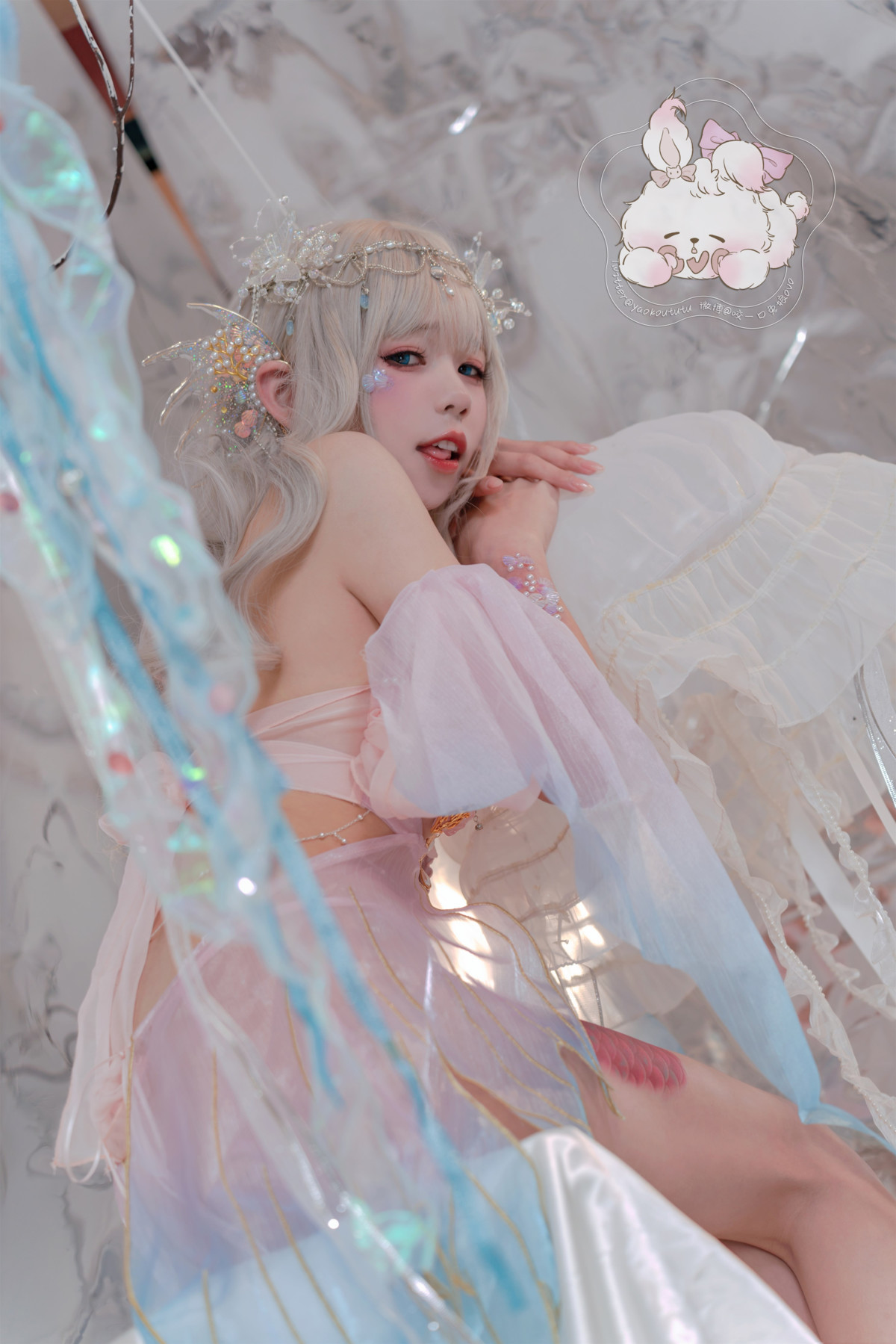 Cosplay-咬一口兔娘-海的女儿-Mermaid-10-28
