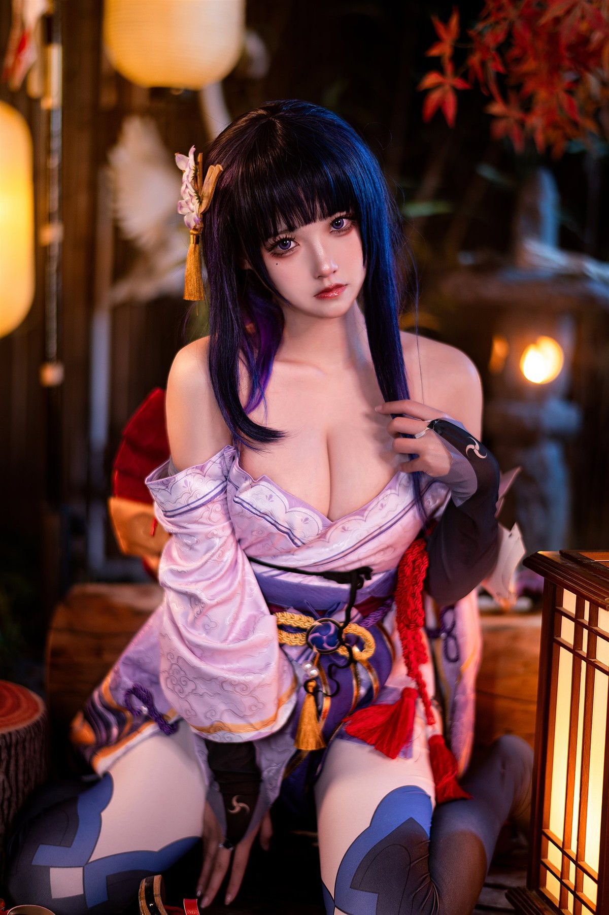 Cosplay-伊喵君-景三-八重-雷神-双倍快乐-08-21