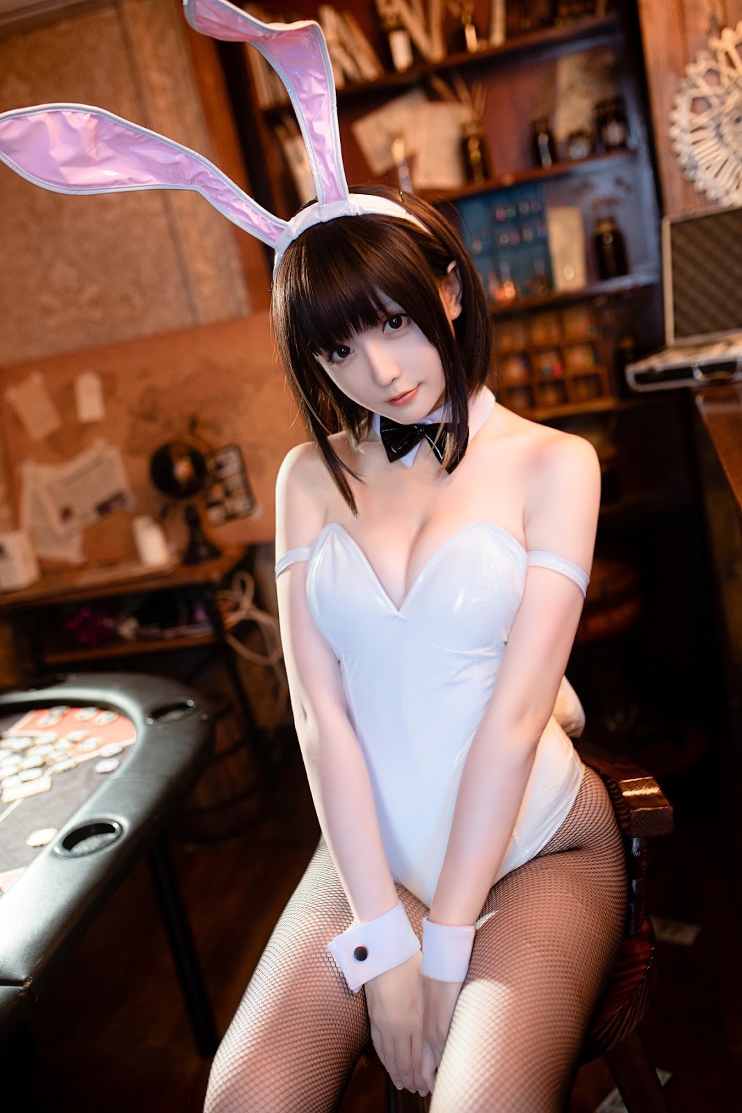 Cosplay-星之迟迟Hoshilily-加藤惠-兔女郎-11-27