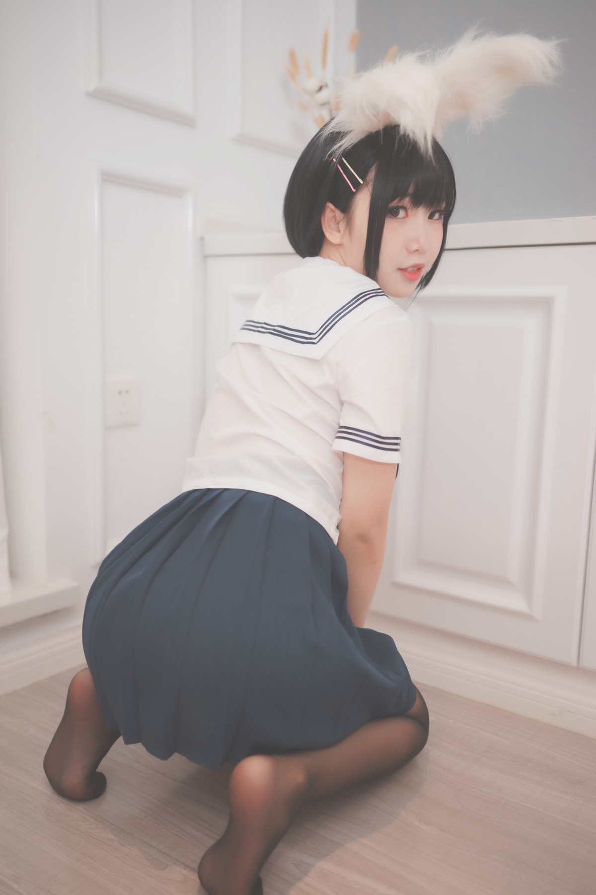 Cosplay-面饼仙儿-面饼兔耳jk-08-10