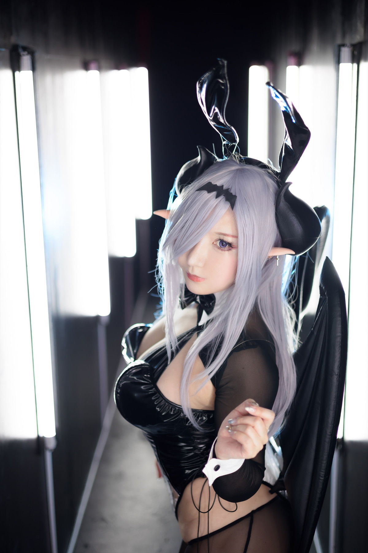 Cosplay-SAKUサク-See-through-Bunny-Succubus-Set01-09-07