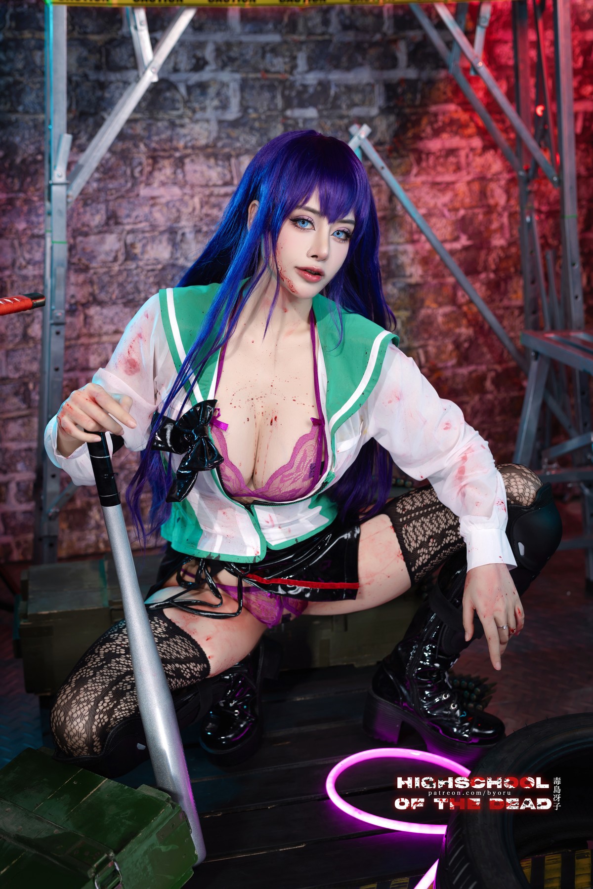 Cosplay-日本性感萝莉Byoru-Saeko-Busujima-12-07