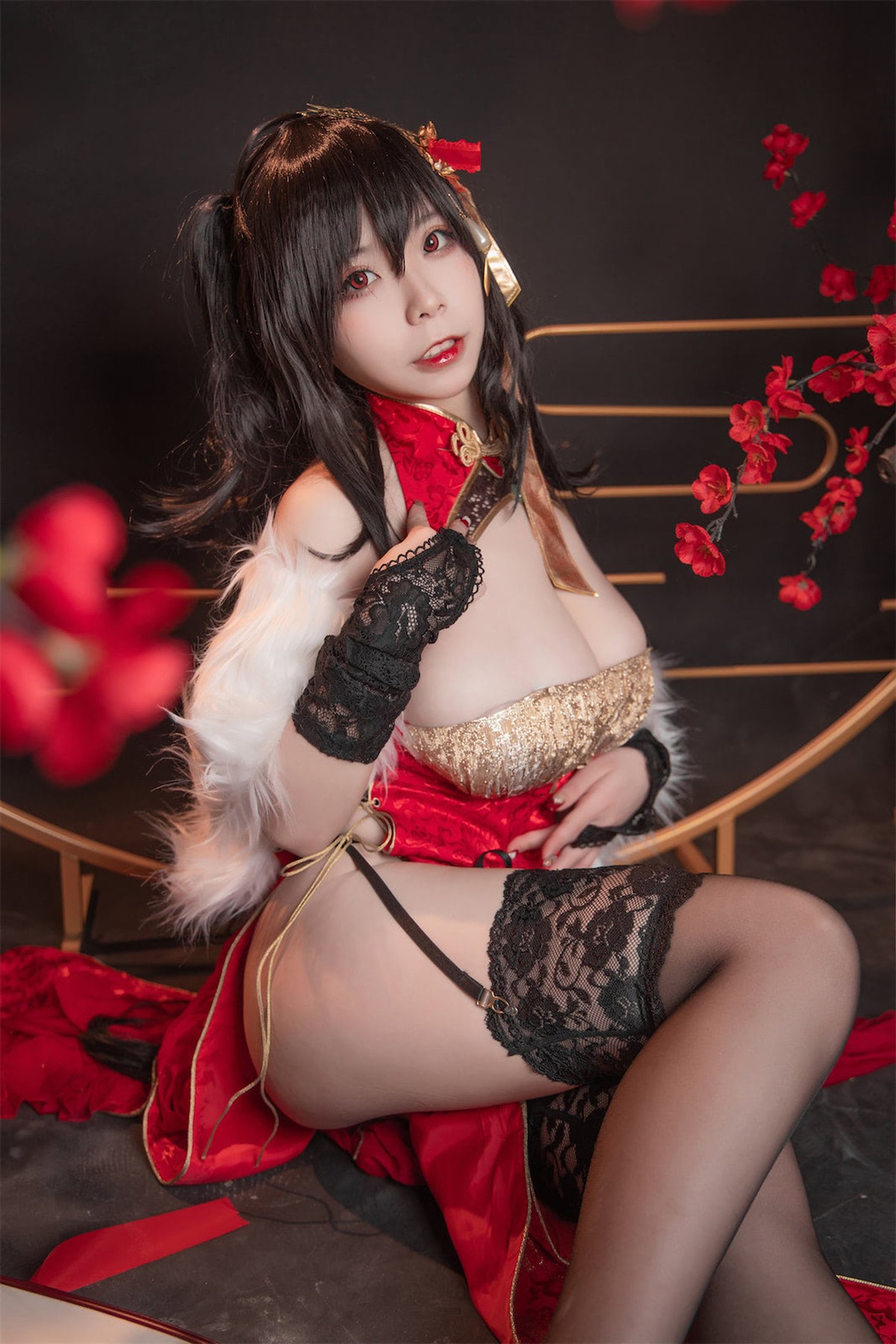 Cosplay-自闭颜球球-无颜小天使wy-碧蓝航线-大凤红旗袍-03-18