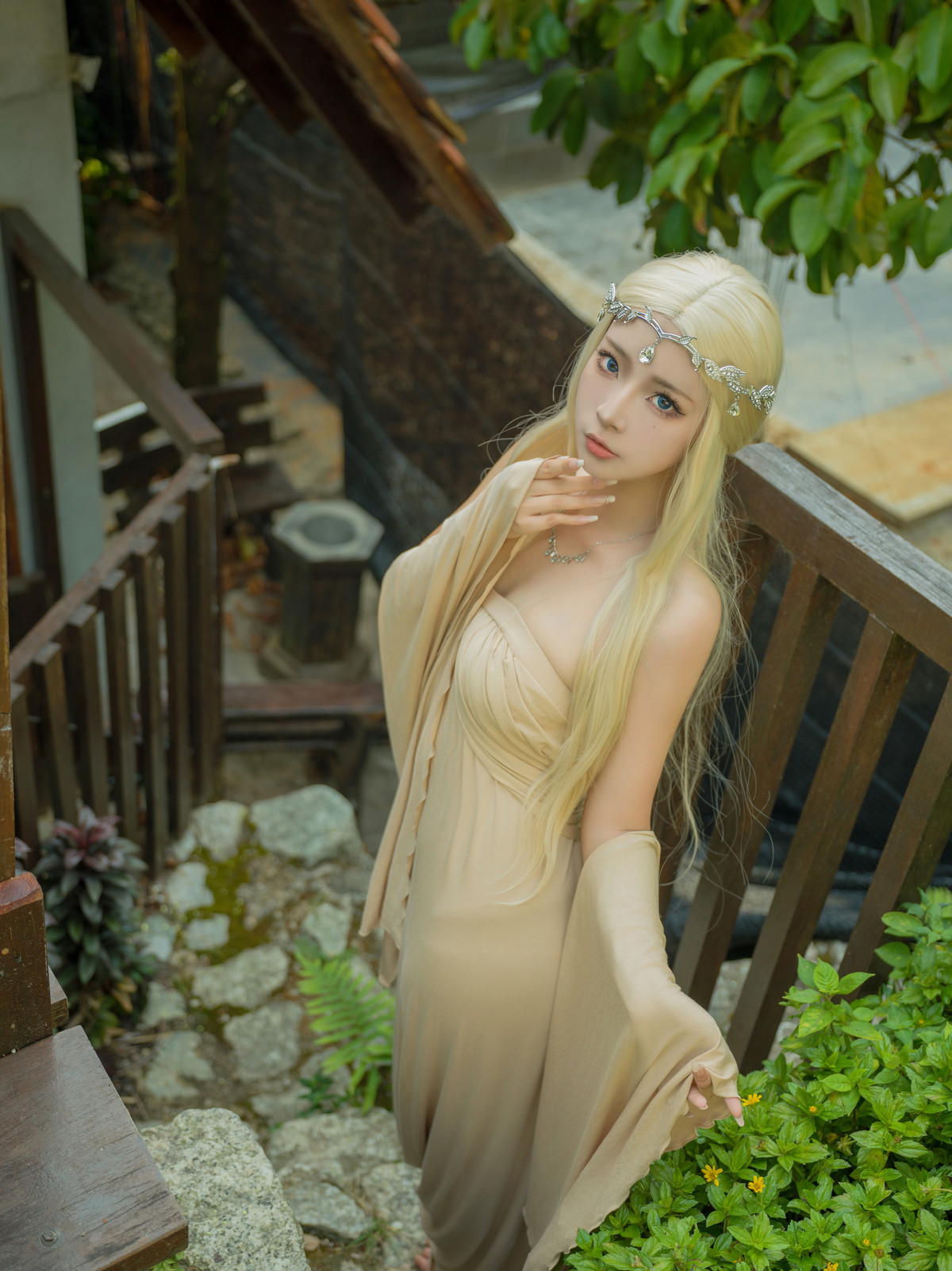 Cosplay-Yuuhui玉汇-埃尔夫伍德绿-Set01-12-24