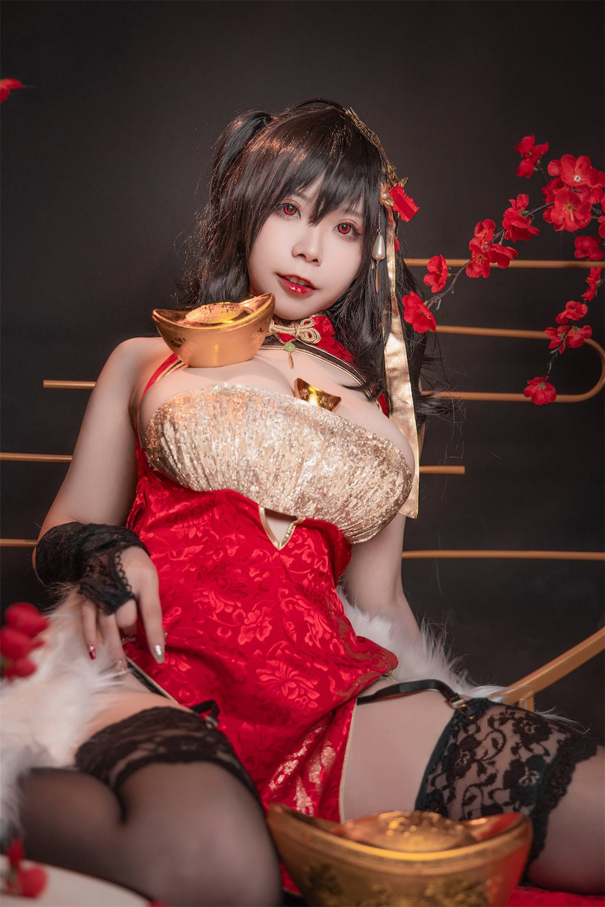 Cosplay-自闭颜球球-无颜小天使wy-碧蓝航线-大凤红旗袍-03-18