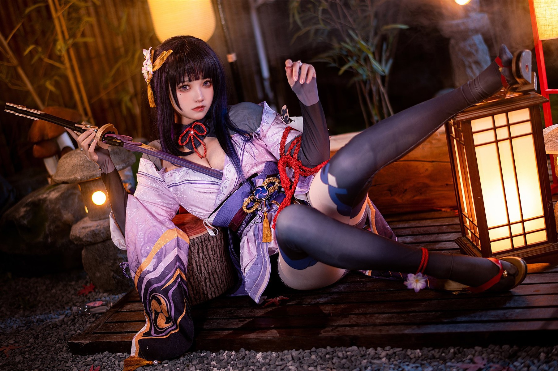 Cosplay-伊喵君-景三-八重-雷神-双倍快乐-08-21