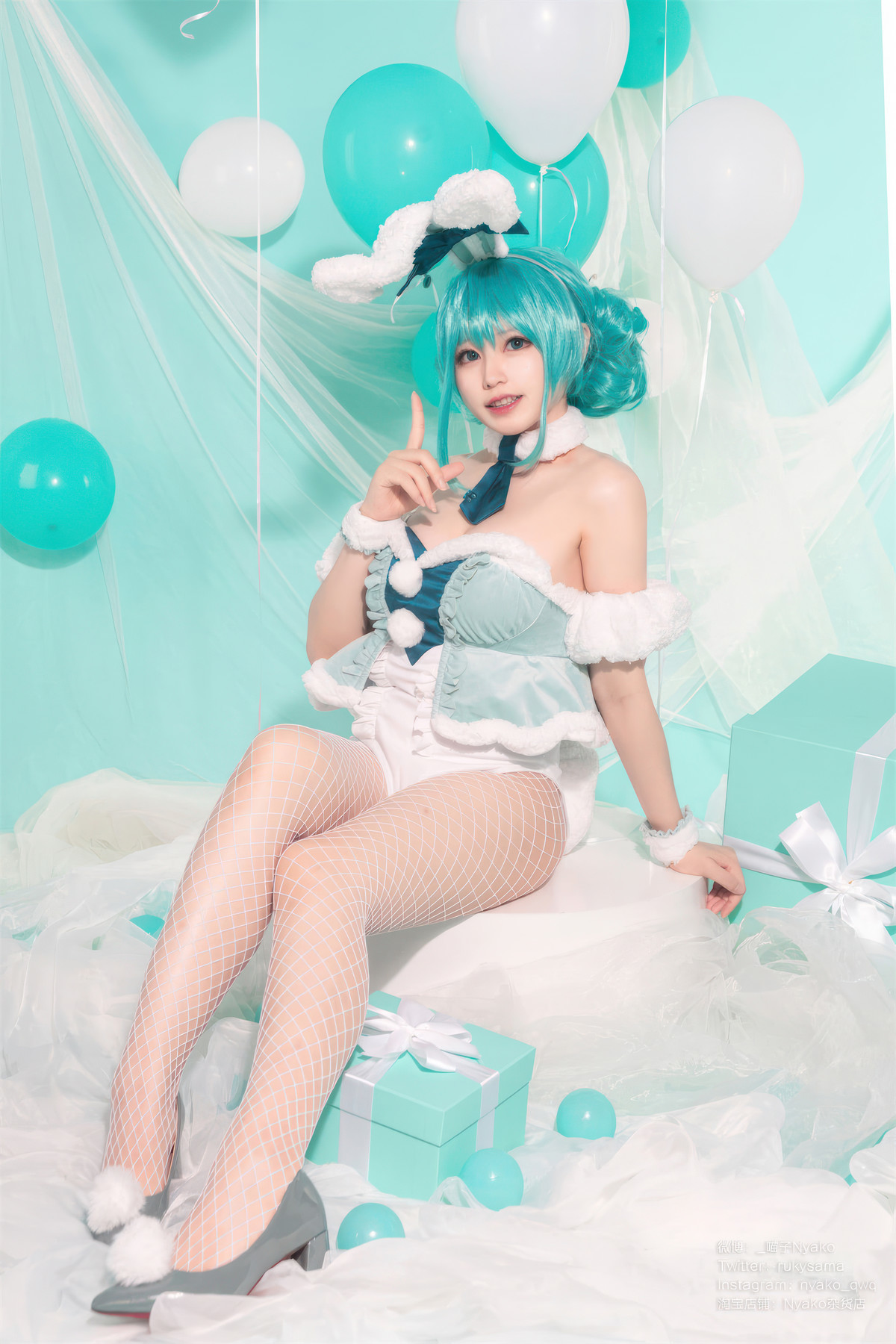 Cosplay-Nyako喵子-初音白兔-04-20