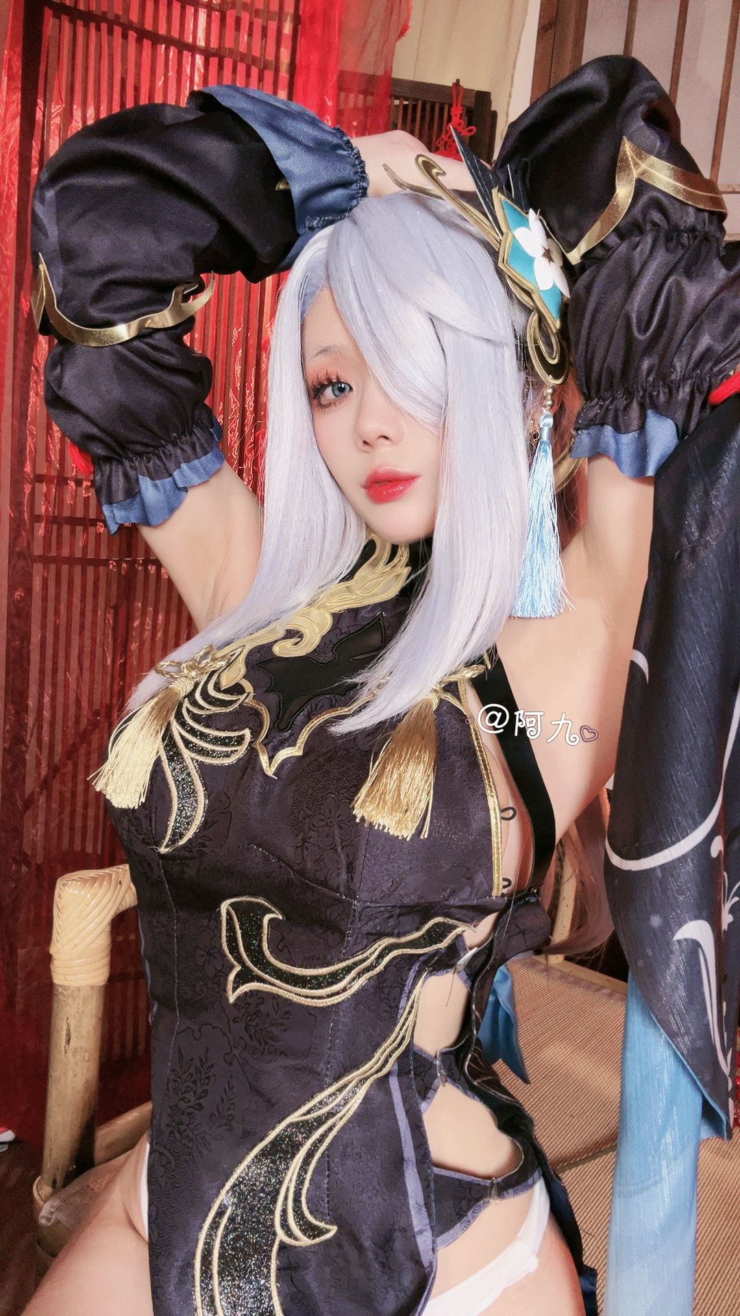 九言-申鹤冷花幽露旗袍单人版43P15V-02-28