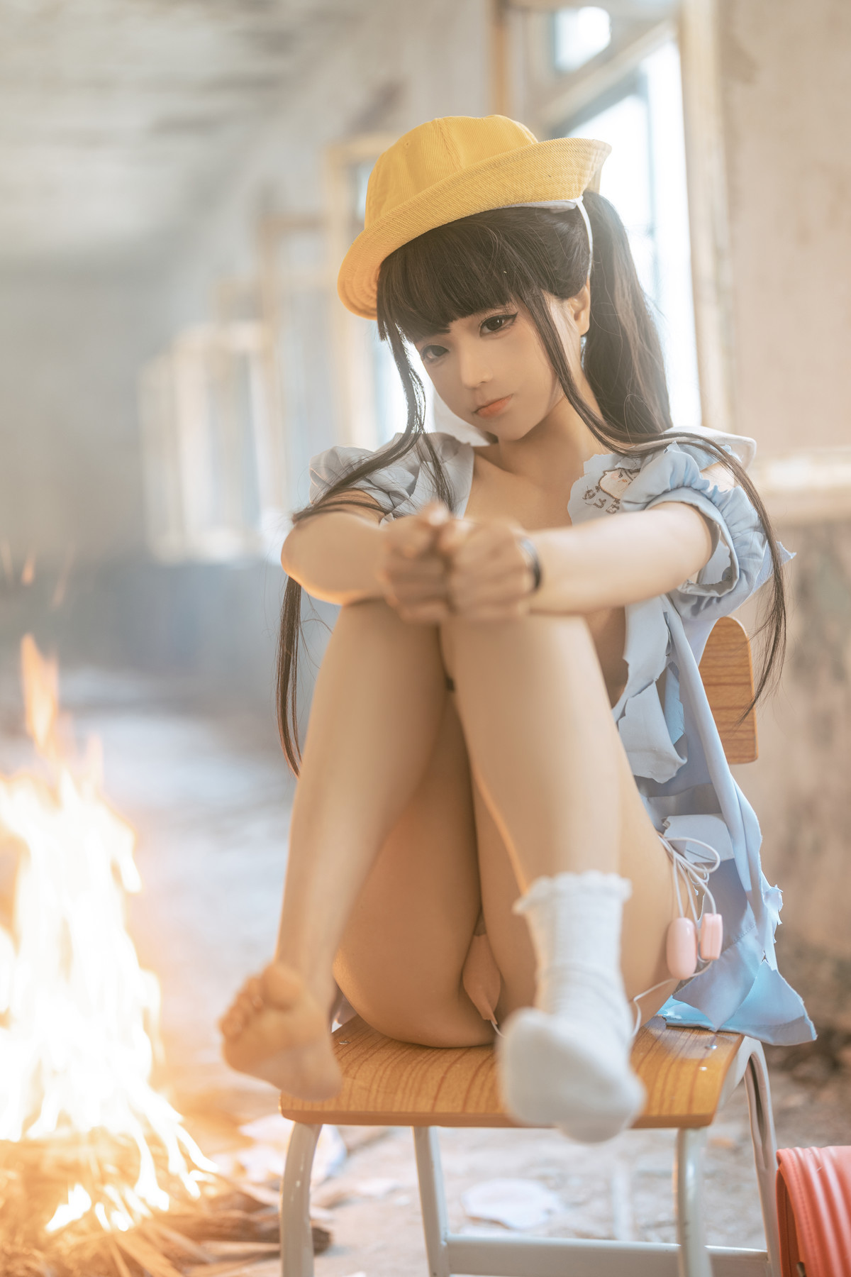 Cosplay-蠢沫沫-Chunmomo-小黄帽-绅士版-Set02-11-17