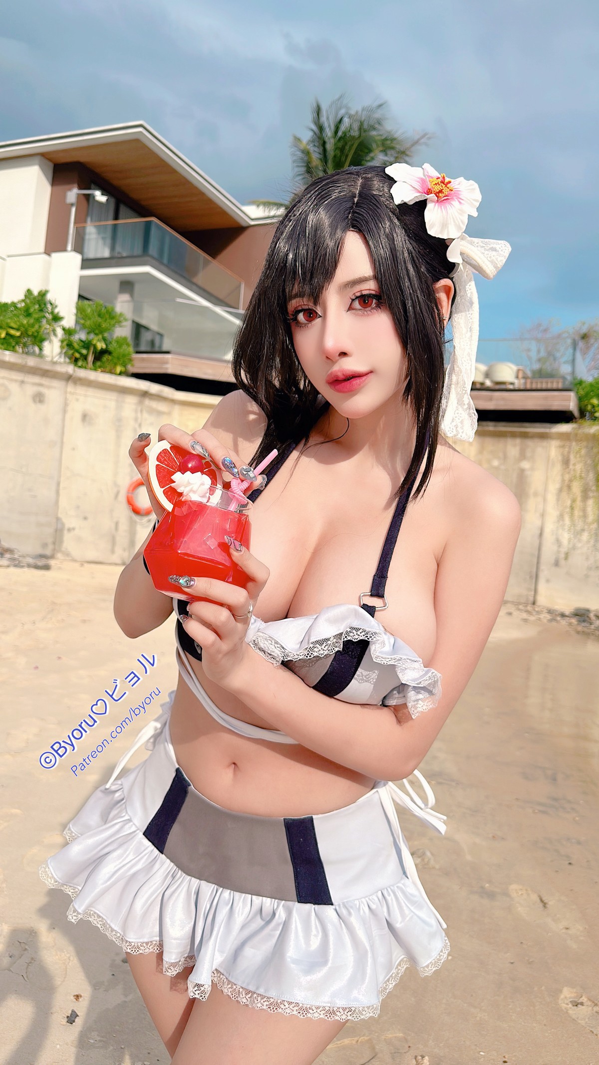Cosplay-日本性感萝莉Byoru-Tifa-FF7r-Bikini-10-04