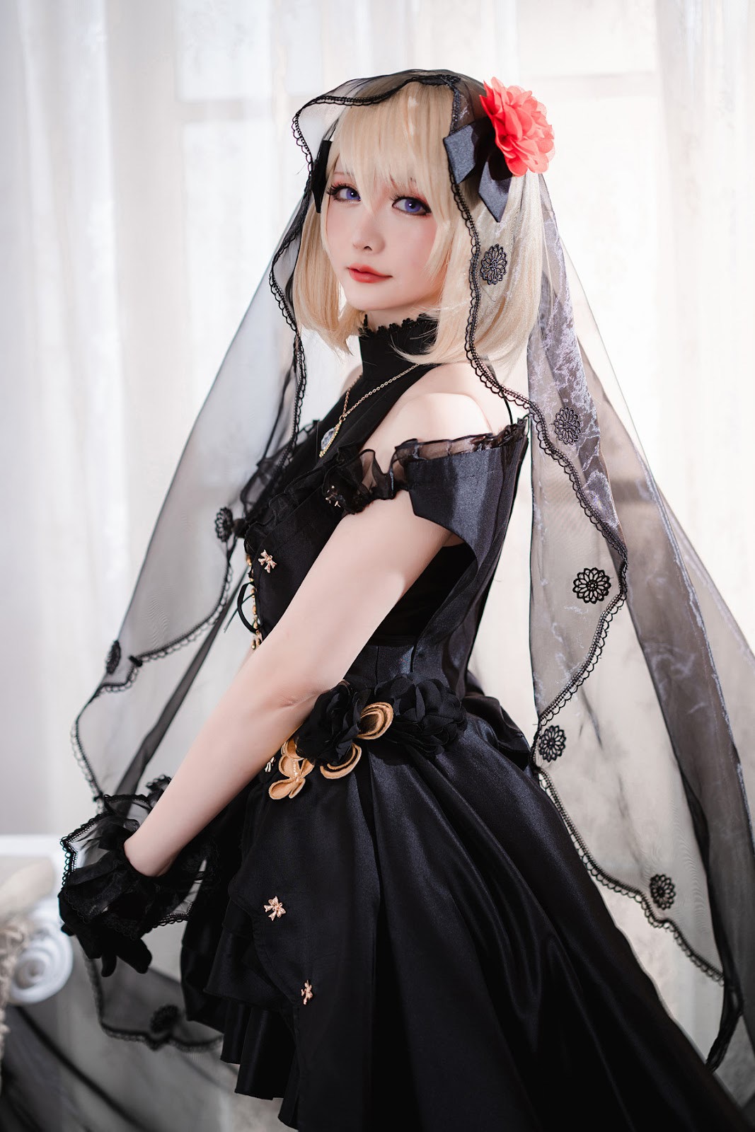 Cosplay-星之迟迟Hoshilily-Z23婚纱-04-17