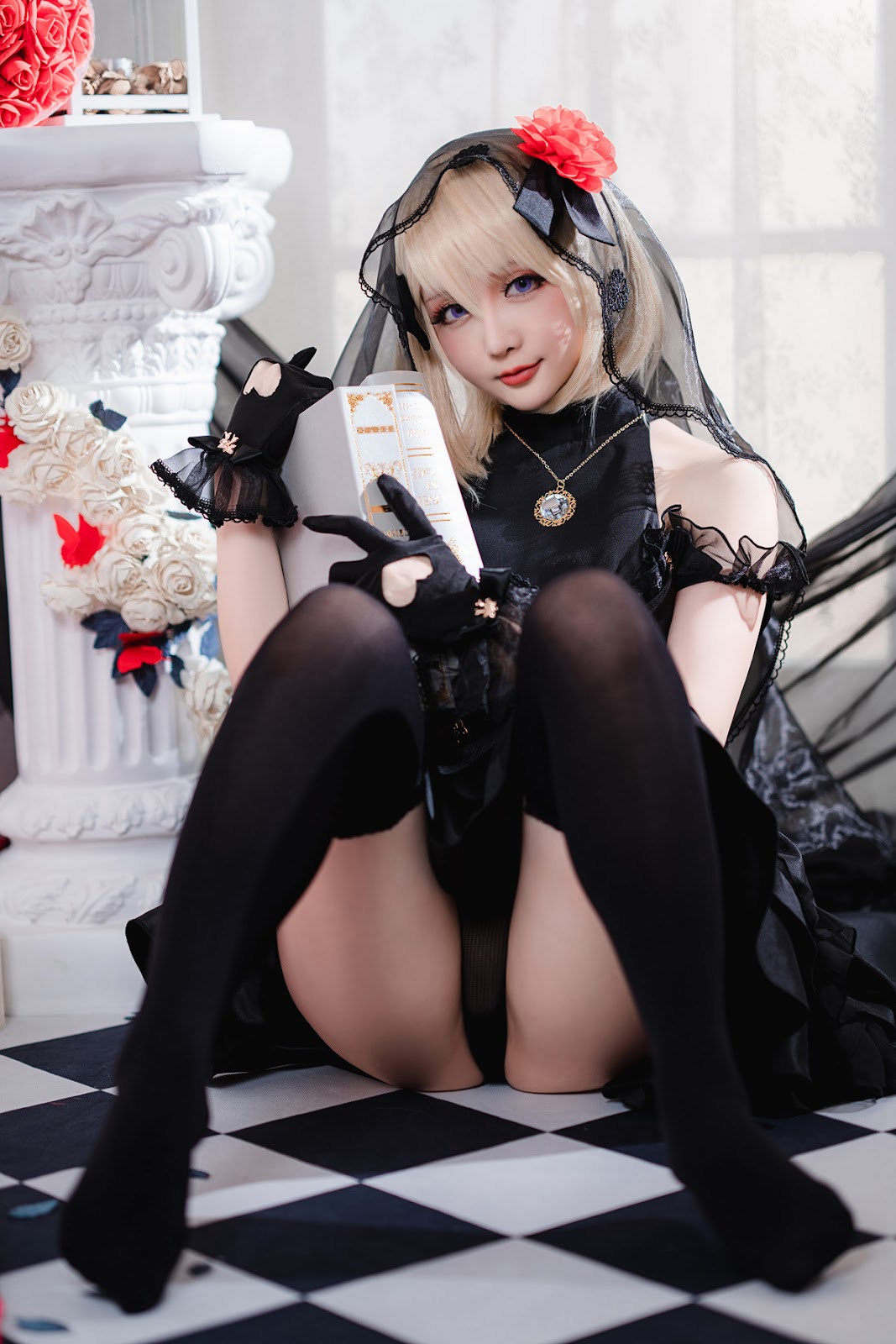 Cosplay-星之迟迟Hoshilily-Z23婚纱-04-17