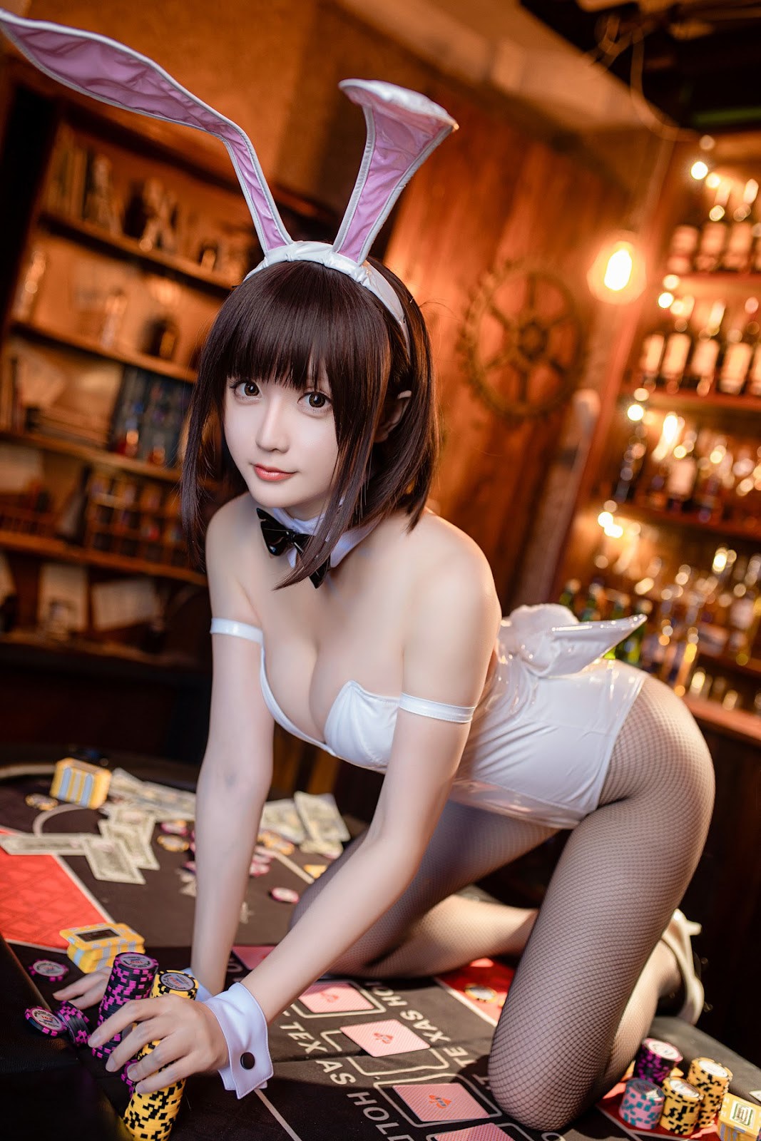 Cosplay-星之迟迟Hoshilily-加藤惠-兔女郎-11-27