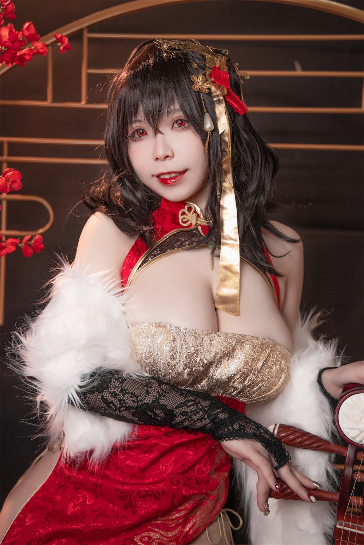 Cosplay-自闭颜球球-无颜小天使wy-碧蓝航线-大凤红旗袍-03-18