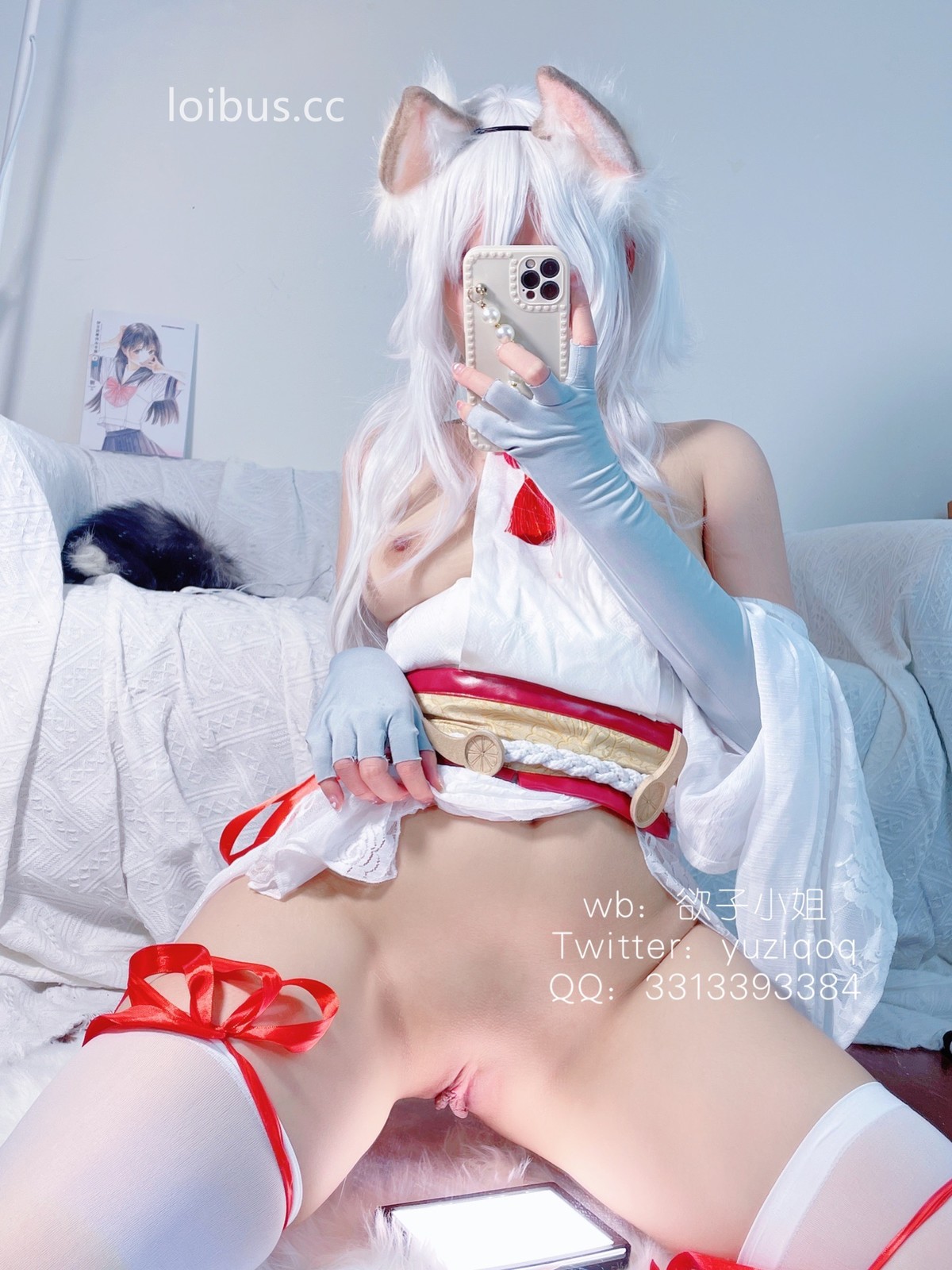 Coser-小蔡头喵喵纯白胡桃-08-27