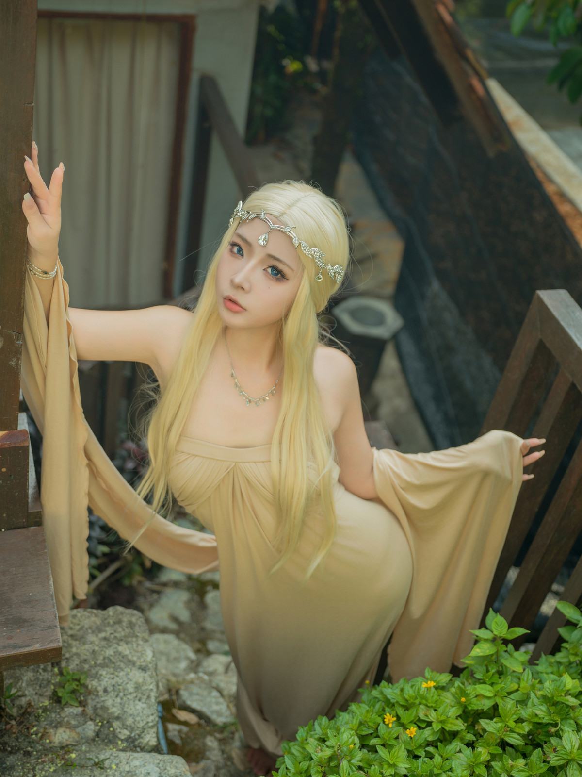 Cosplay-Yuuhui玉汇-埃尔夫伍德绿-Set01-12-24