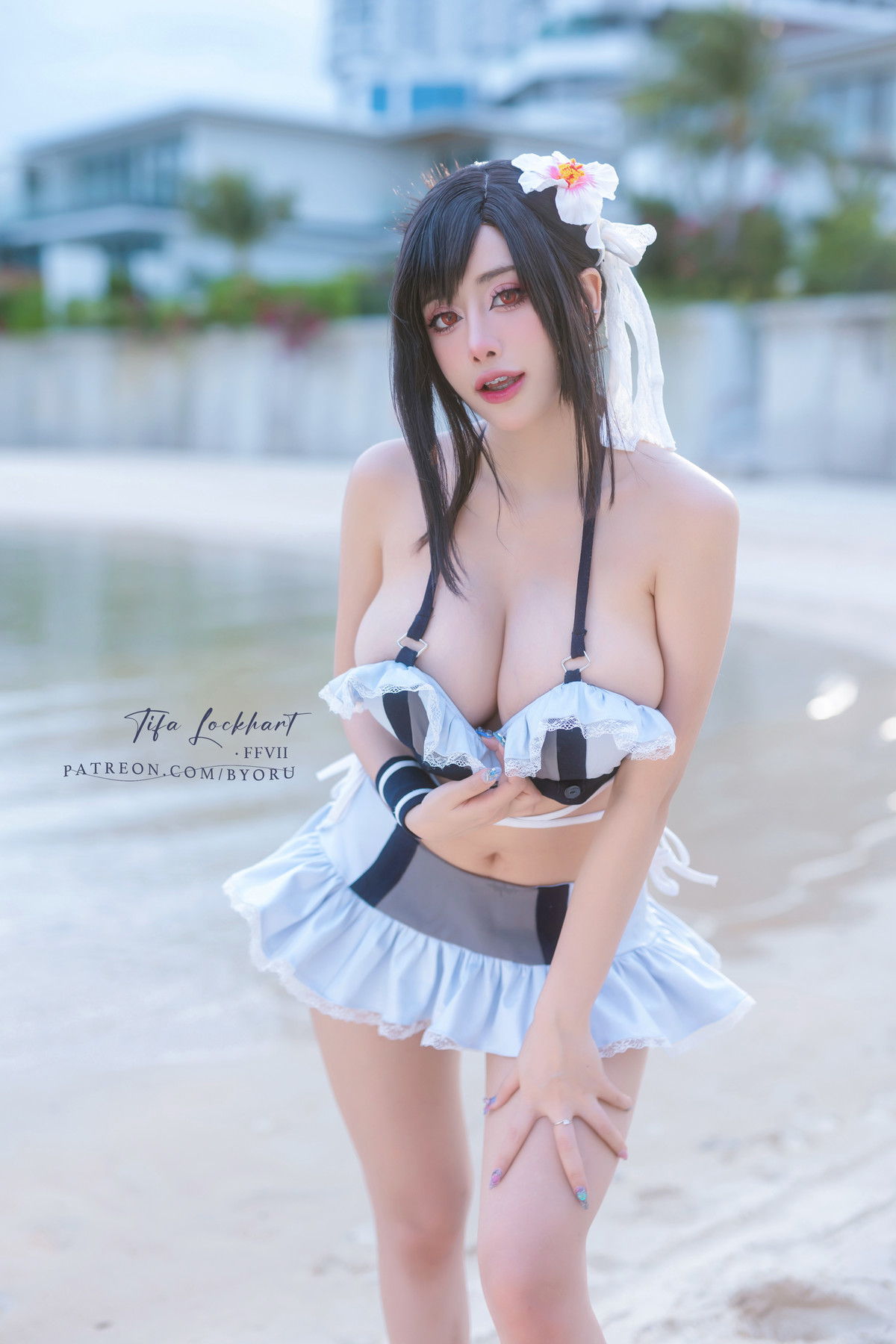 Cosplay-日本性感萝莉Byoru-Tifa-FF7r-Bikini-10-04