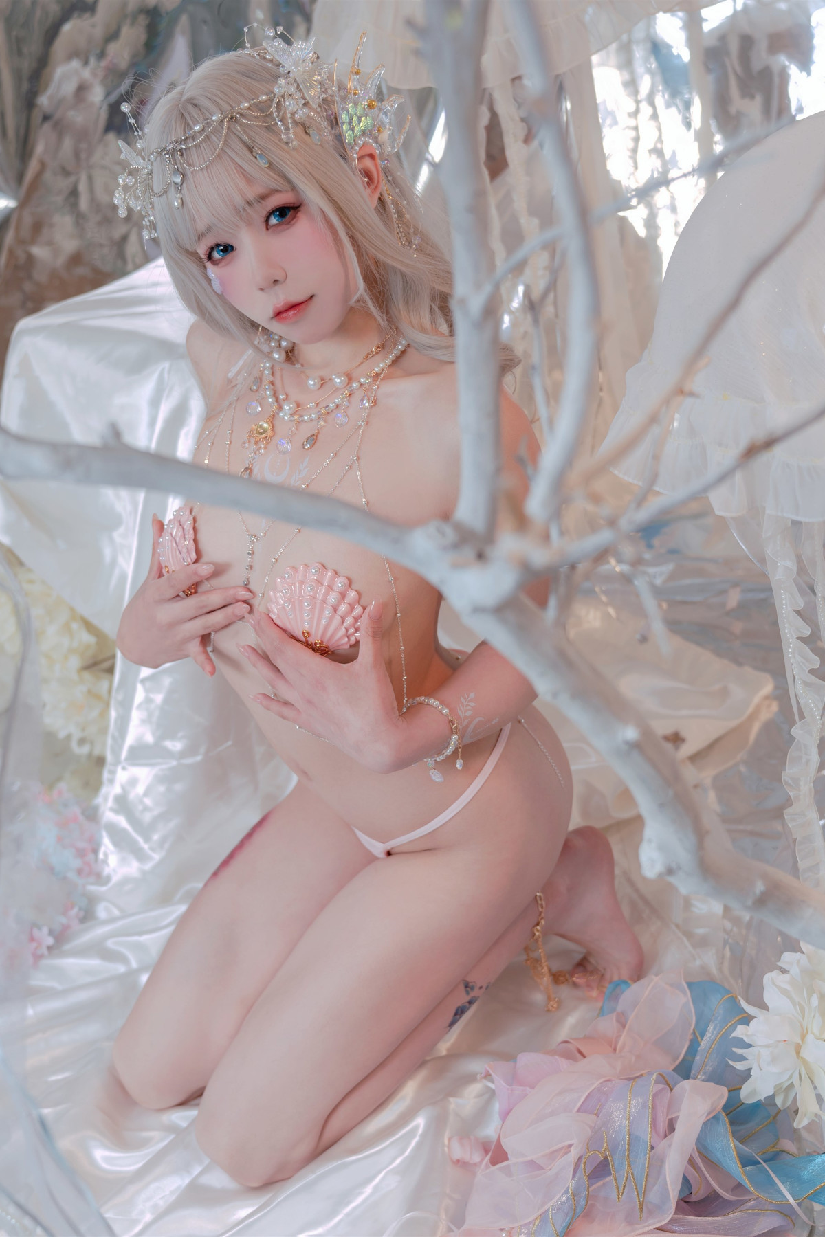 Cosplay-咬一口兔娘-海的女儿-Mermaid-10-28