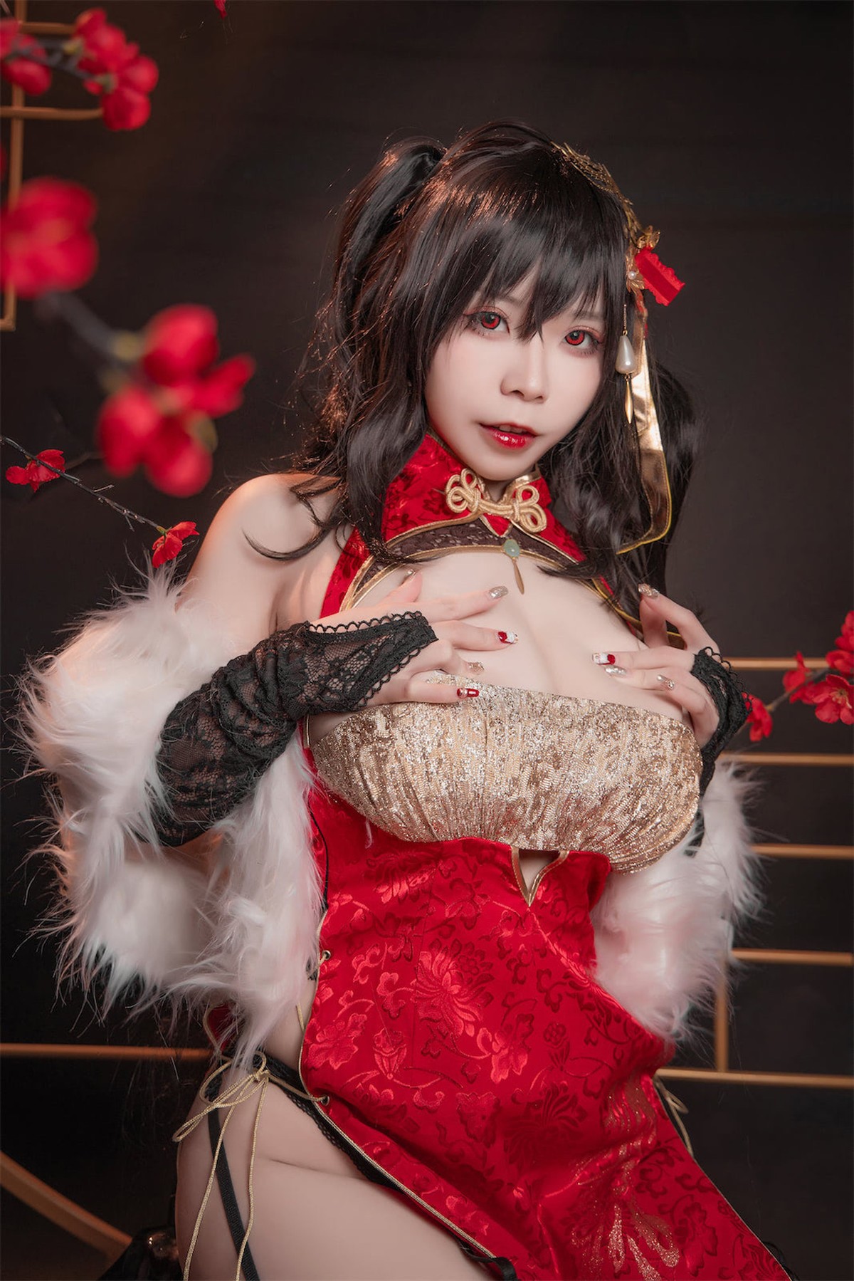 Cosplay-自闭颜球球-无颜小天使wy-碧蓝航线-大凤红旗袍-03-18