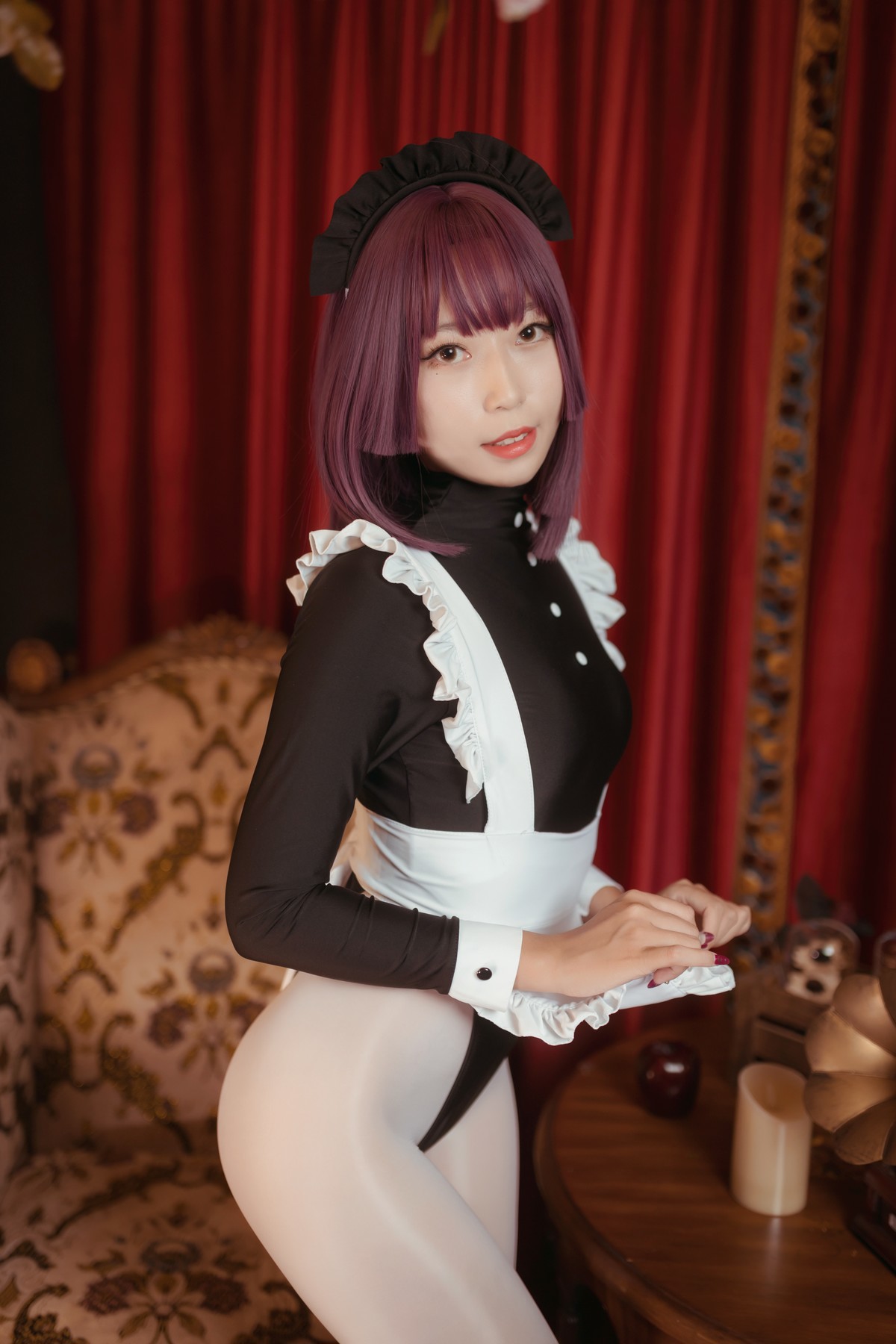 Cosplay-Money冷冷-高叉女仆-10-15