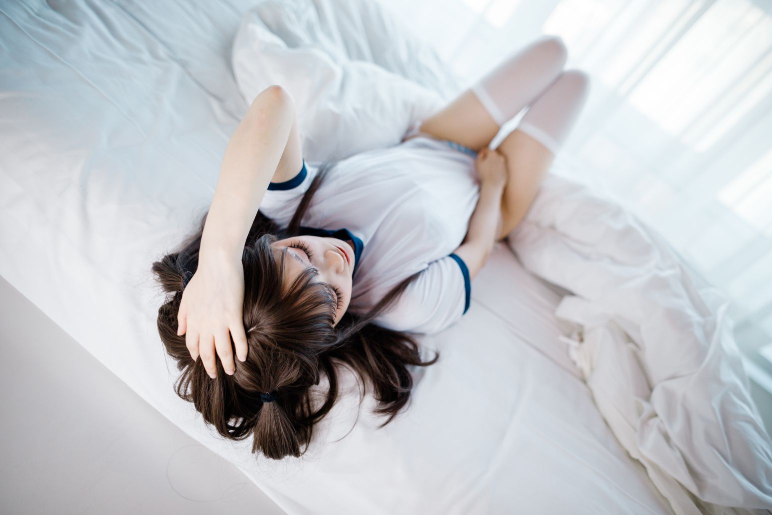 神沢永莉-半双马尾体操服大腿袜-68P-211MB-01-08