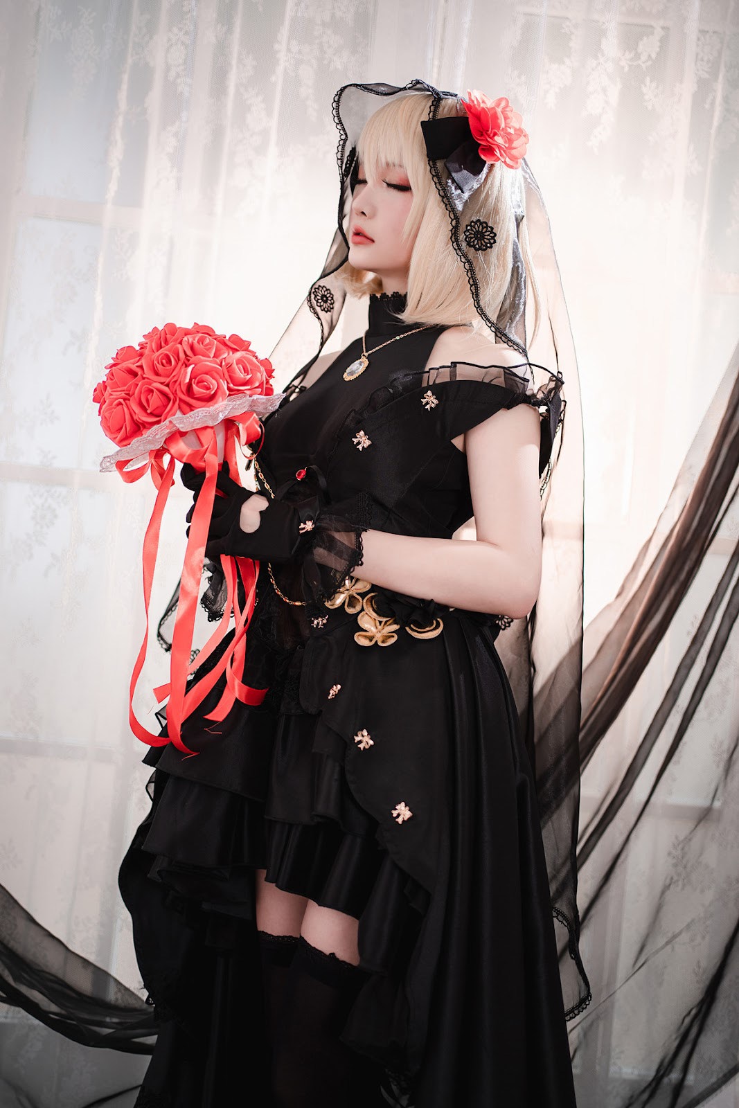 Cosplay-星之迟迟Hoshilily-Z23婚纱-04-17
