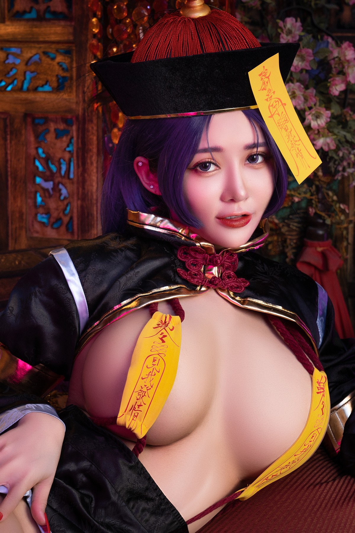 菰蒲風動縱斜影殭屍奶光安希膣得液滿見我發情香希趕屍霊幻道士-X-最胸妖怪キョンシー-Zombie-sex-folklore-Set01-08-18