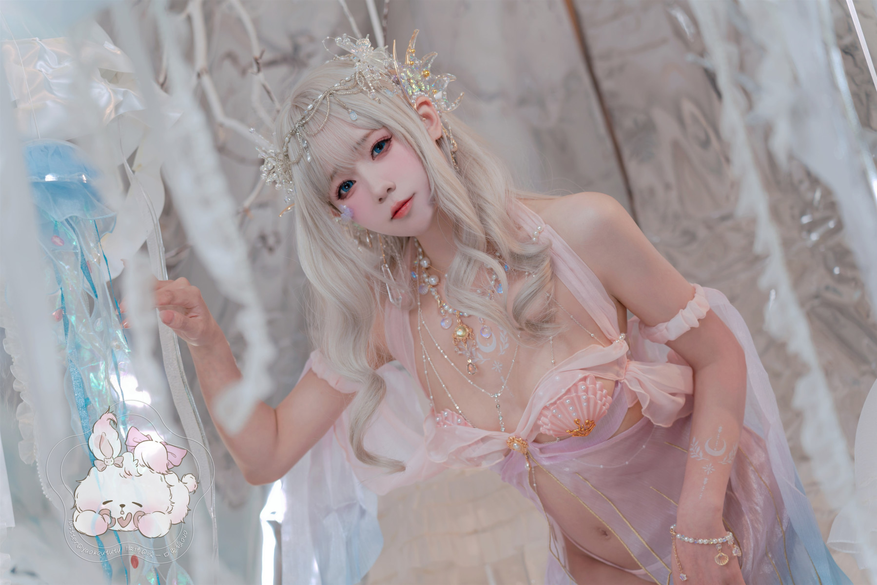 Cosplay-咬一口兔娘-海的女儿-Mermaid-10-28