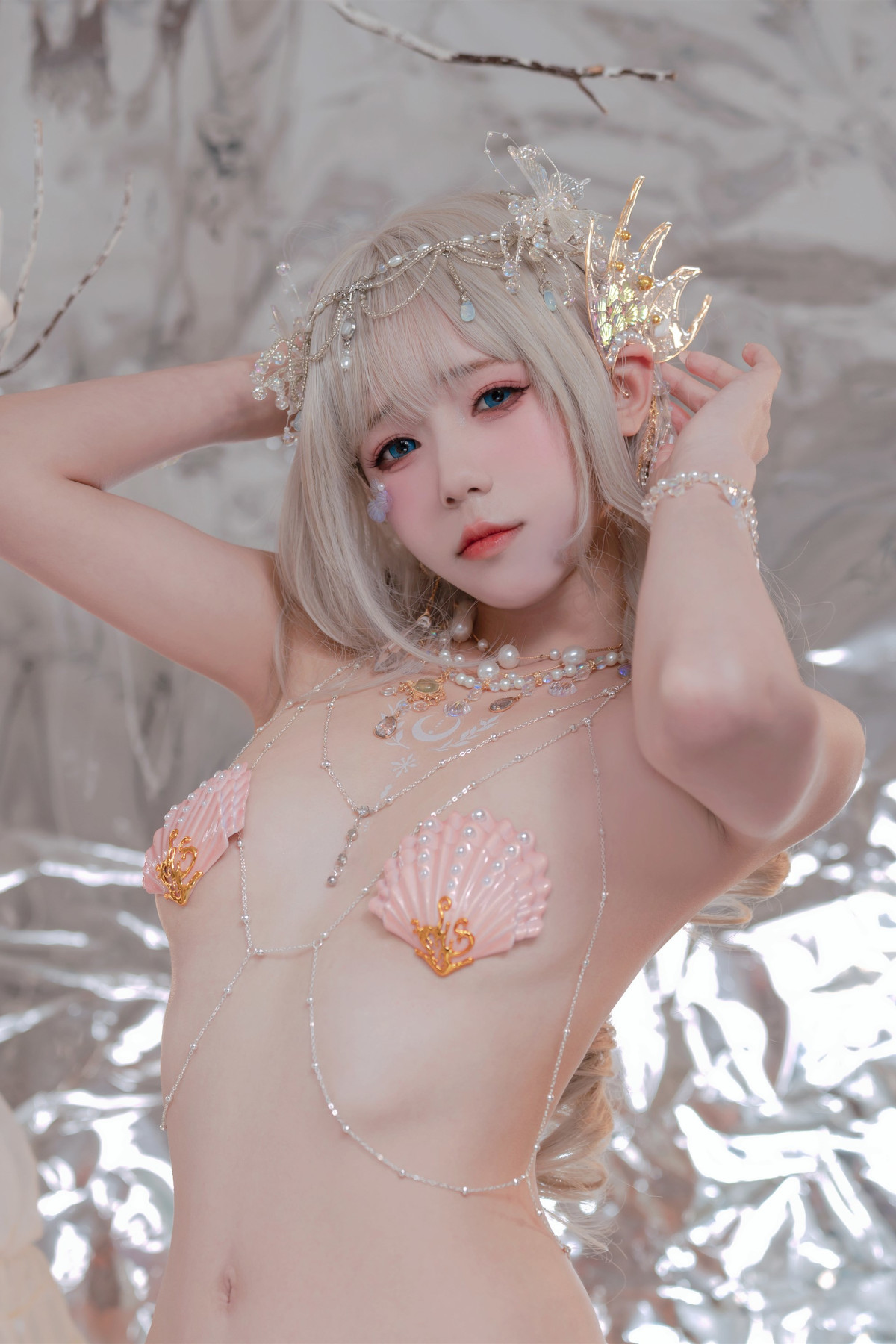 Cosplay-咬一口兔娘-海的女儿-Mermaid-10-28