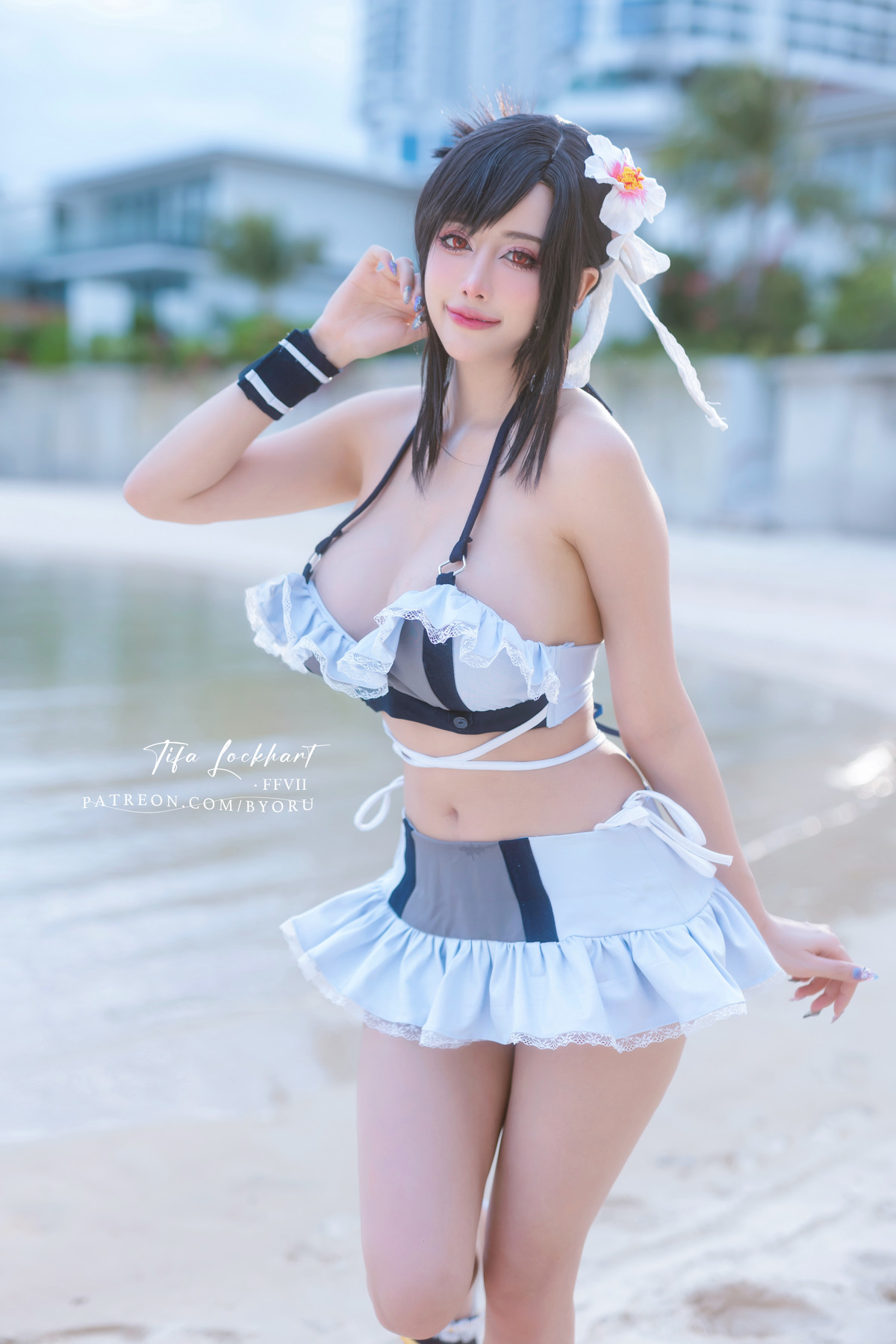 Cosplay-日本性感萝莉Byoru-Tifa-FF7r-Bikini-10-04