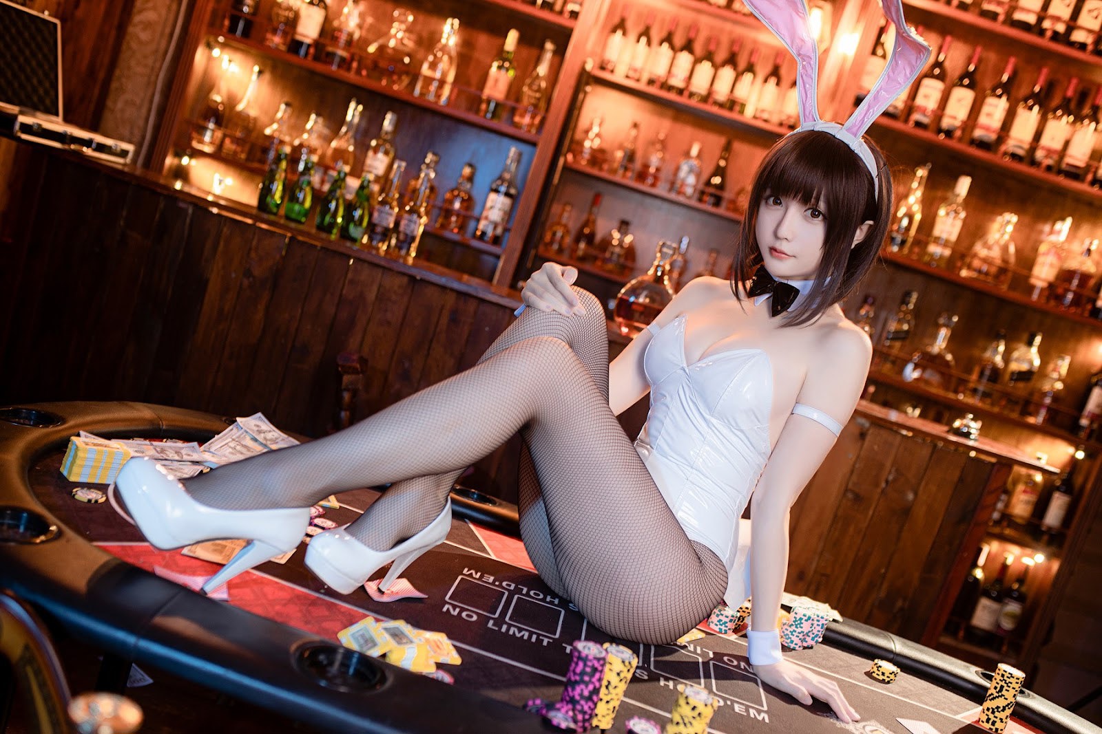 Cosplay-星之迟迟Hoshilily-加藤惠-兔女郎-11-27