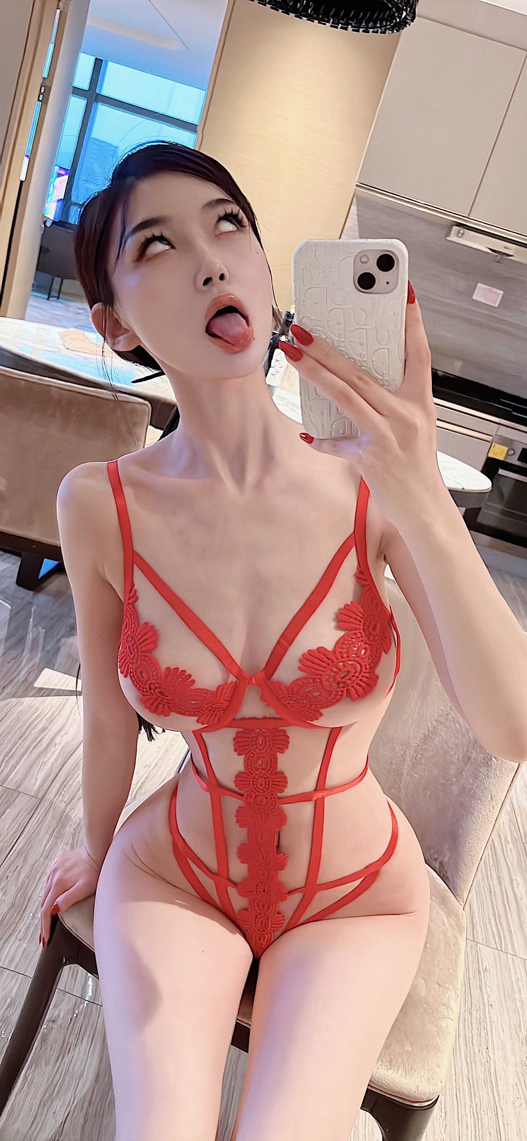 微密圈脸红Dearie-红色内衣41P-80MB-02-09