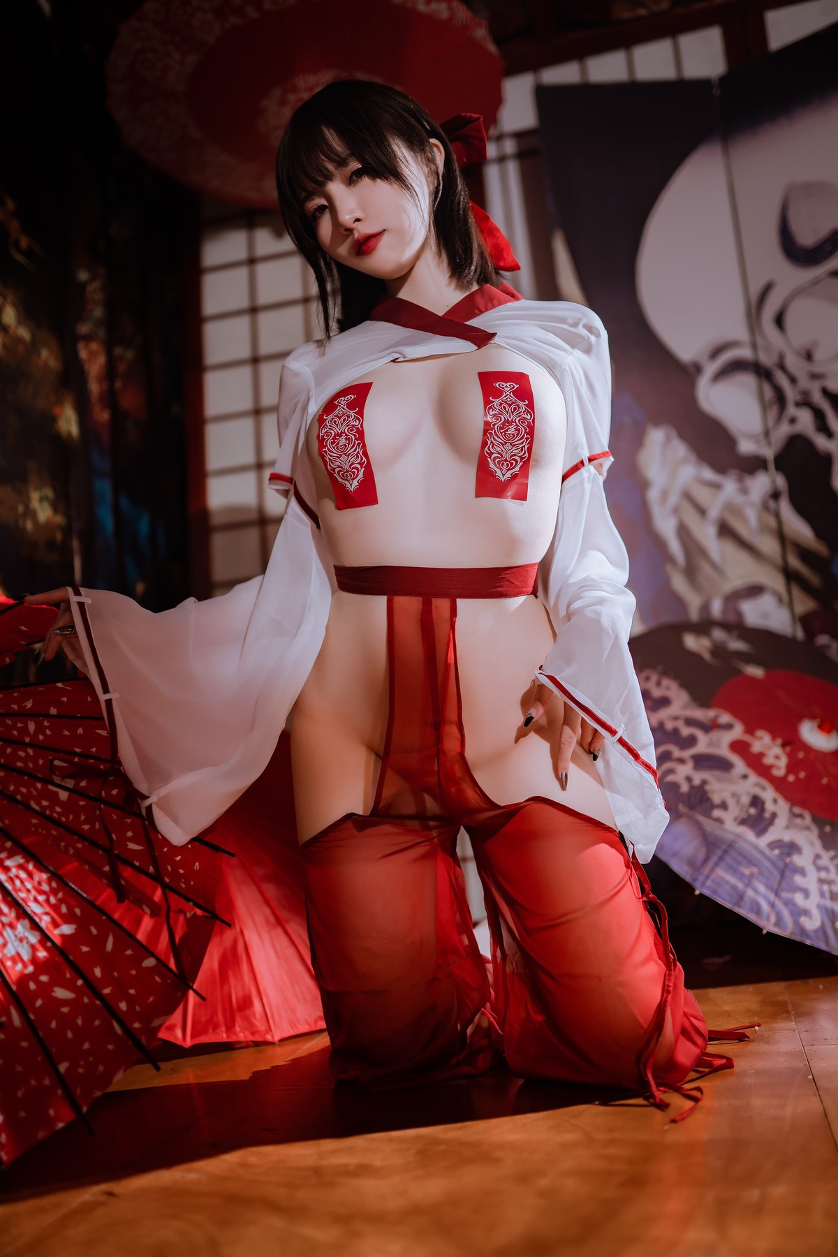 Cosplay-二佐Nisa-私房巫女-03-05