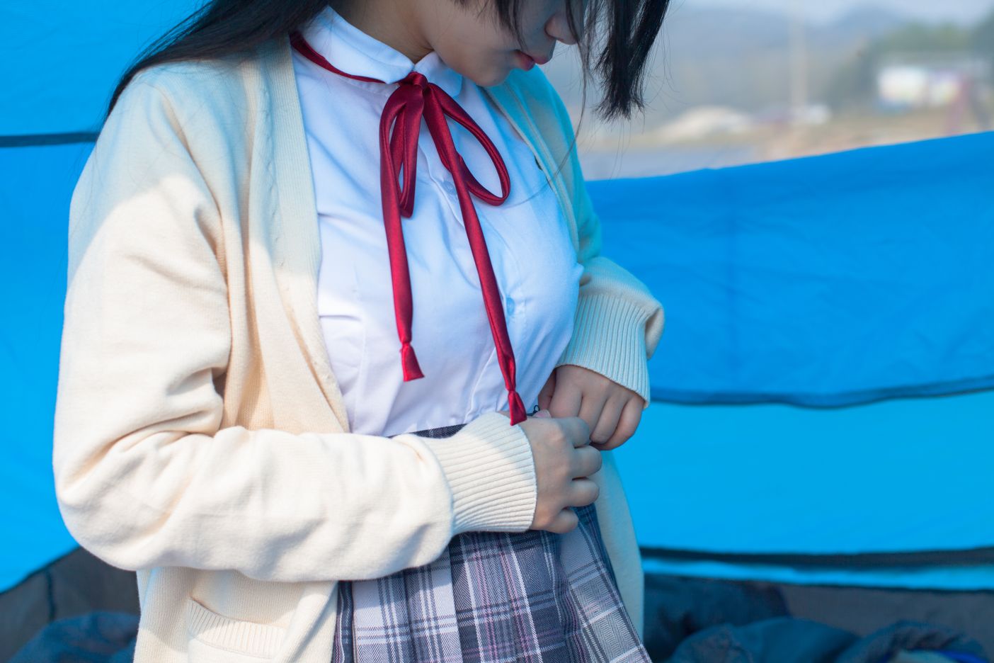 少女秩序写真-EXvol002-白丝格子裙80P-8426M-01-07