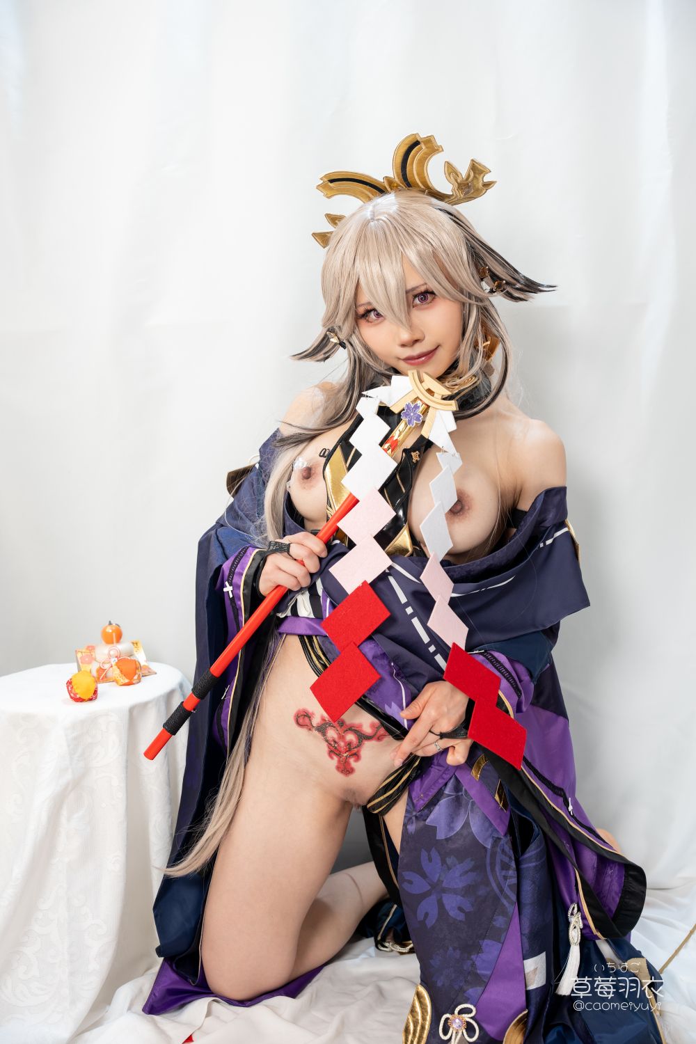 草莓羽衣T2黒ギャル八重神子墨桜色の夜笙雅芸-03-01