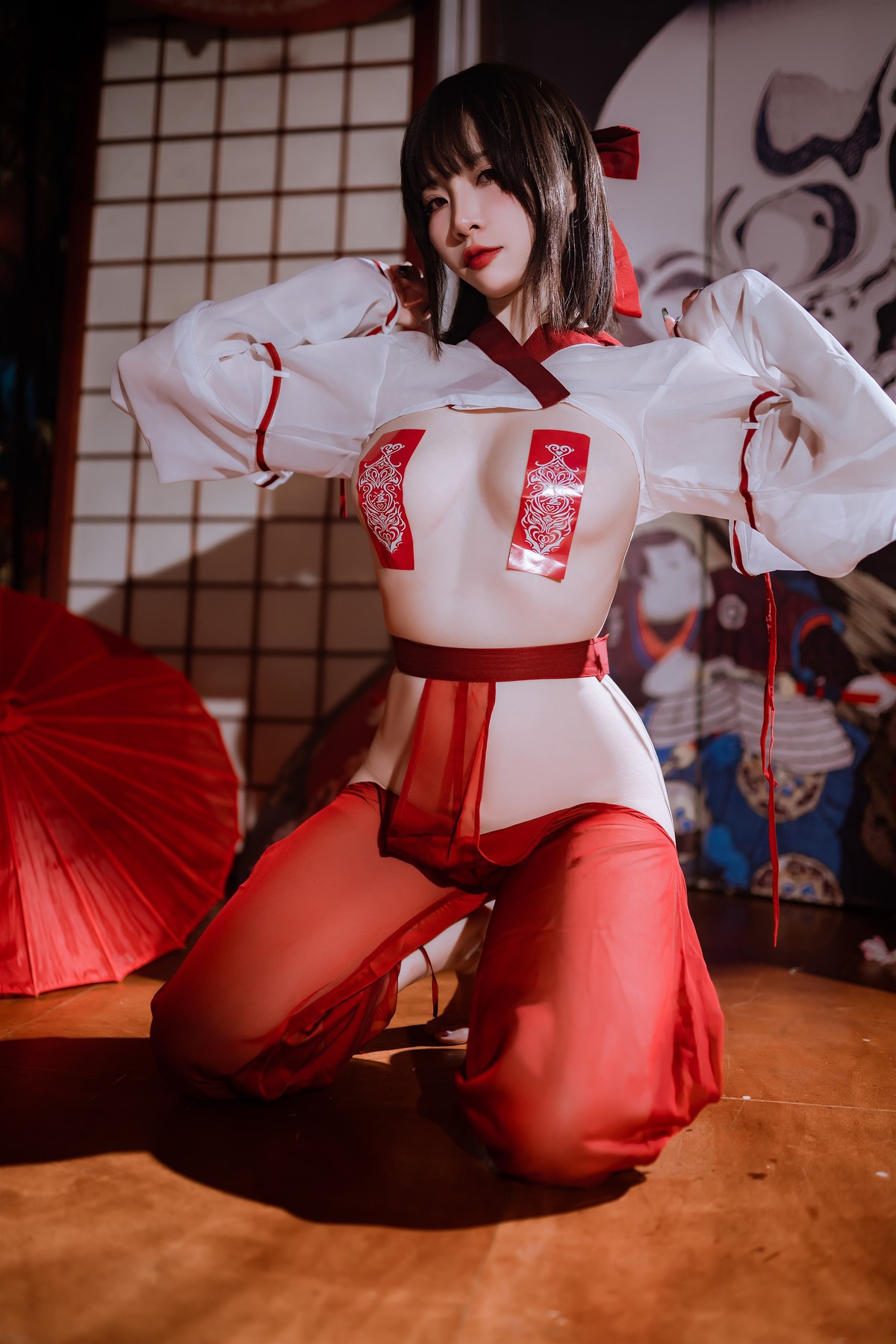 Cosplay-二佐Nisa-私房巫女-03-05