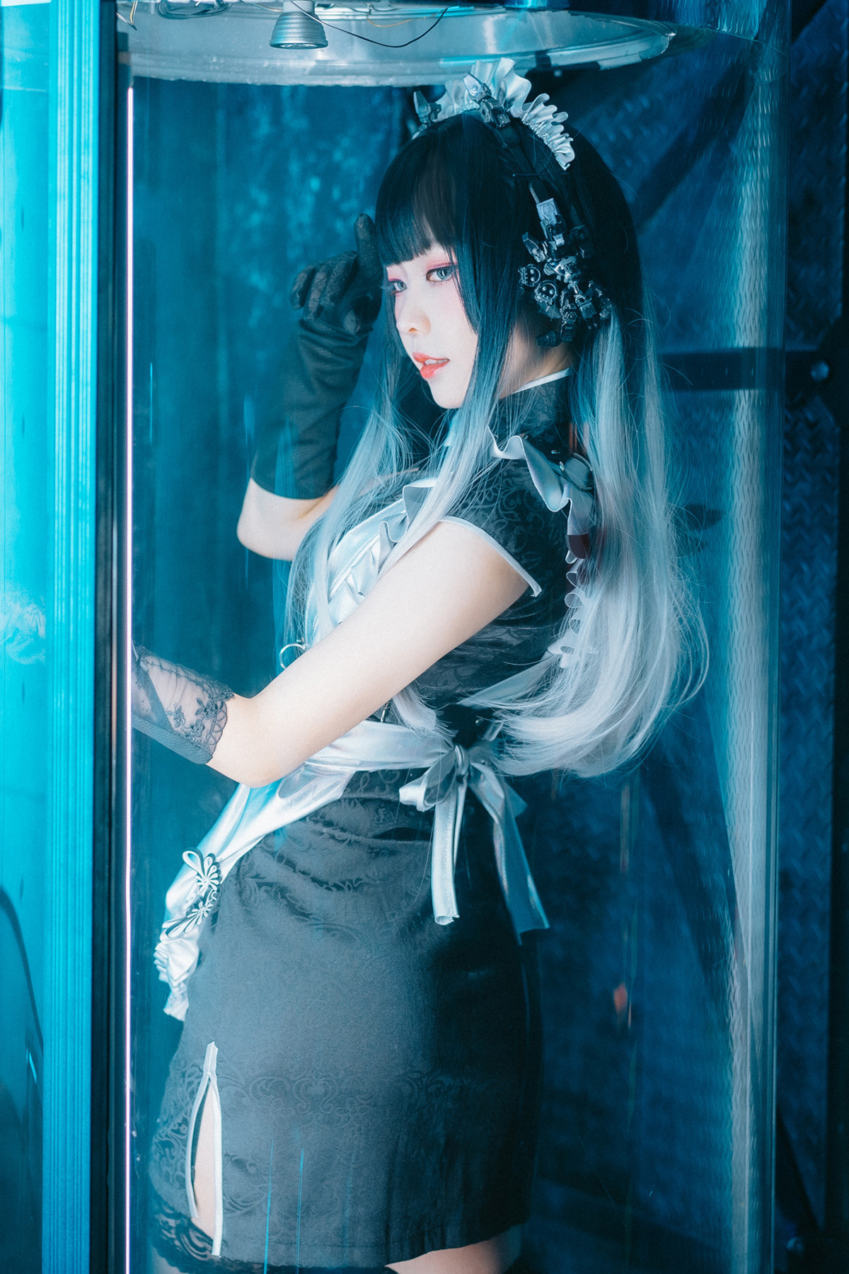 Cosplay-ElyEE子-賽博女僕-Melanite黑榴石-09-04