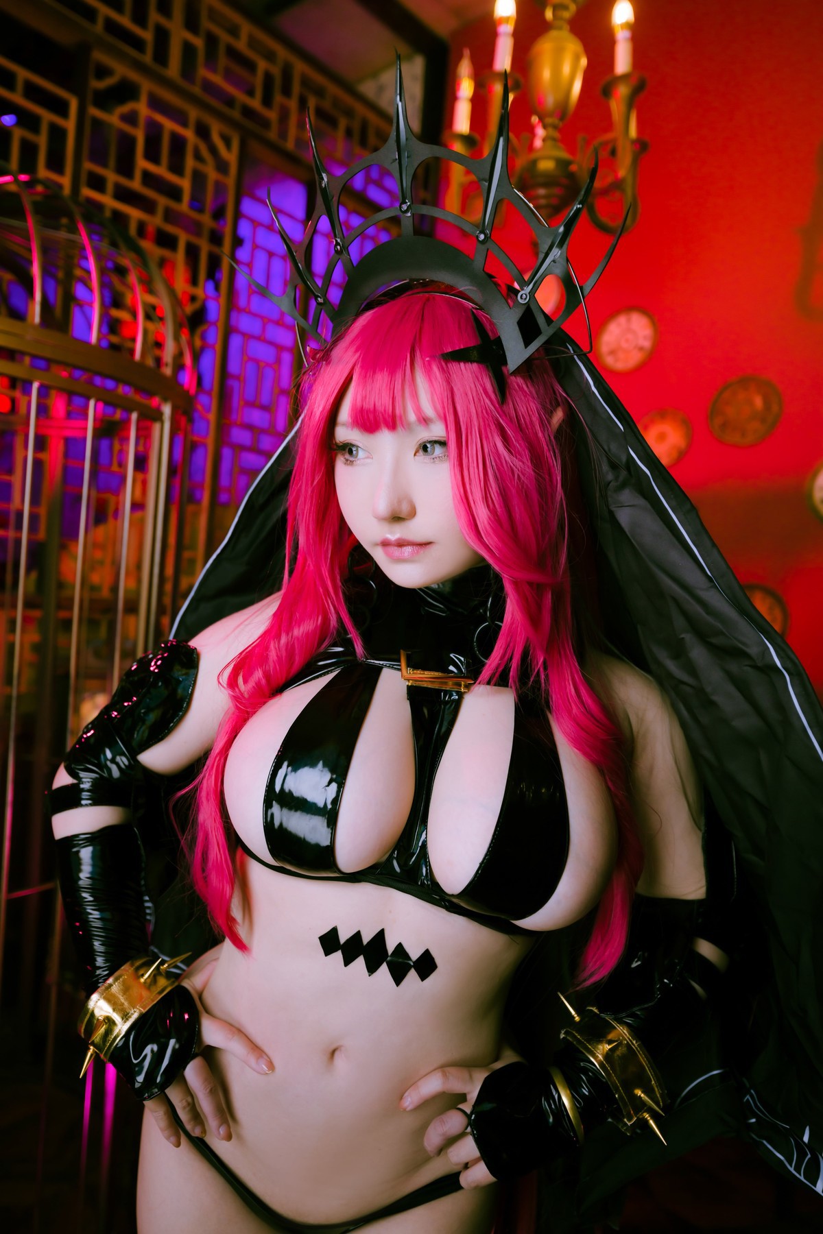 Cosplay-SAKUサク-Morgan-le-Fay-Set04-08-29