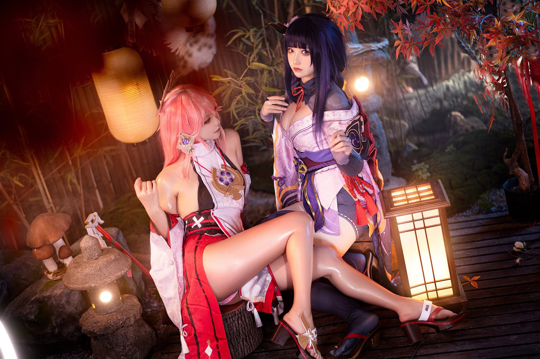 Cosplay-伊喵君-景三-八重-雷神-双倍快乐-08-21