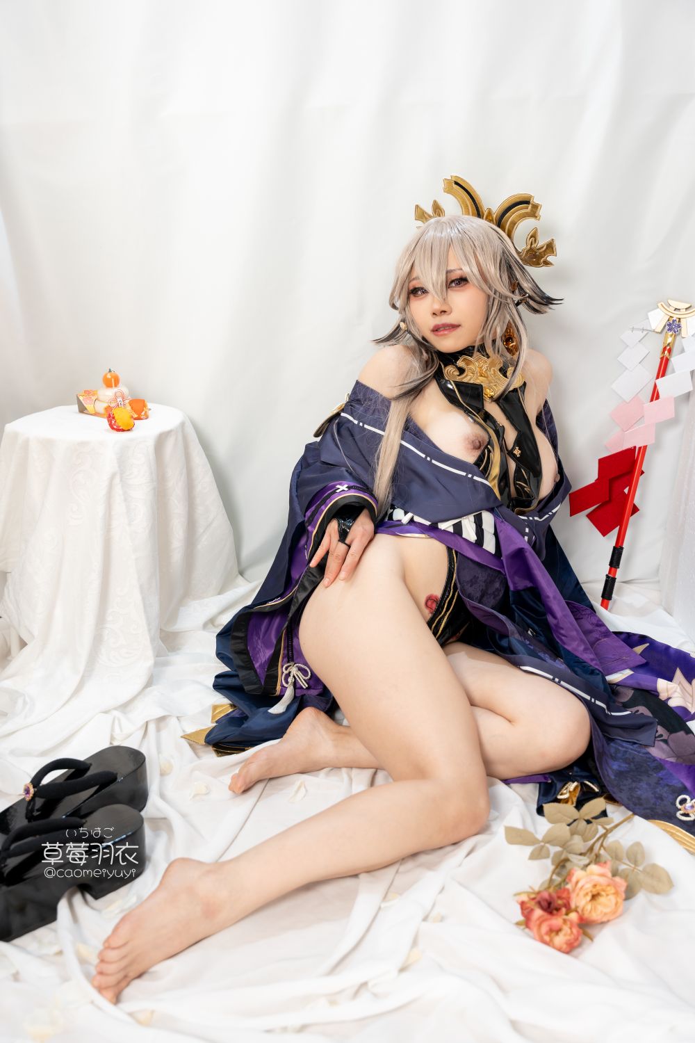 草莓羽衣T2黒ギャル八重神子墨桜色の夜笙雅芸-03-01