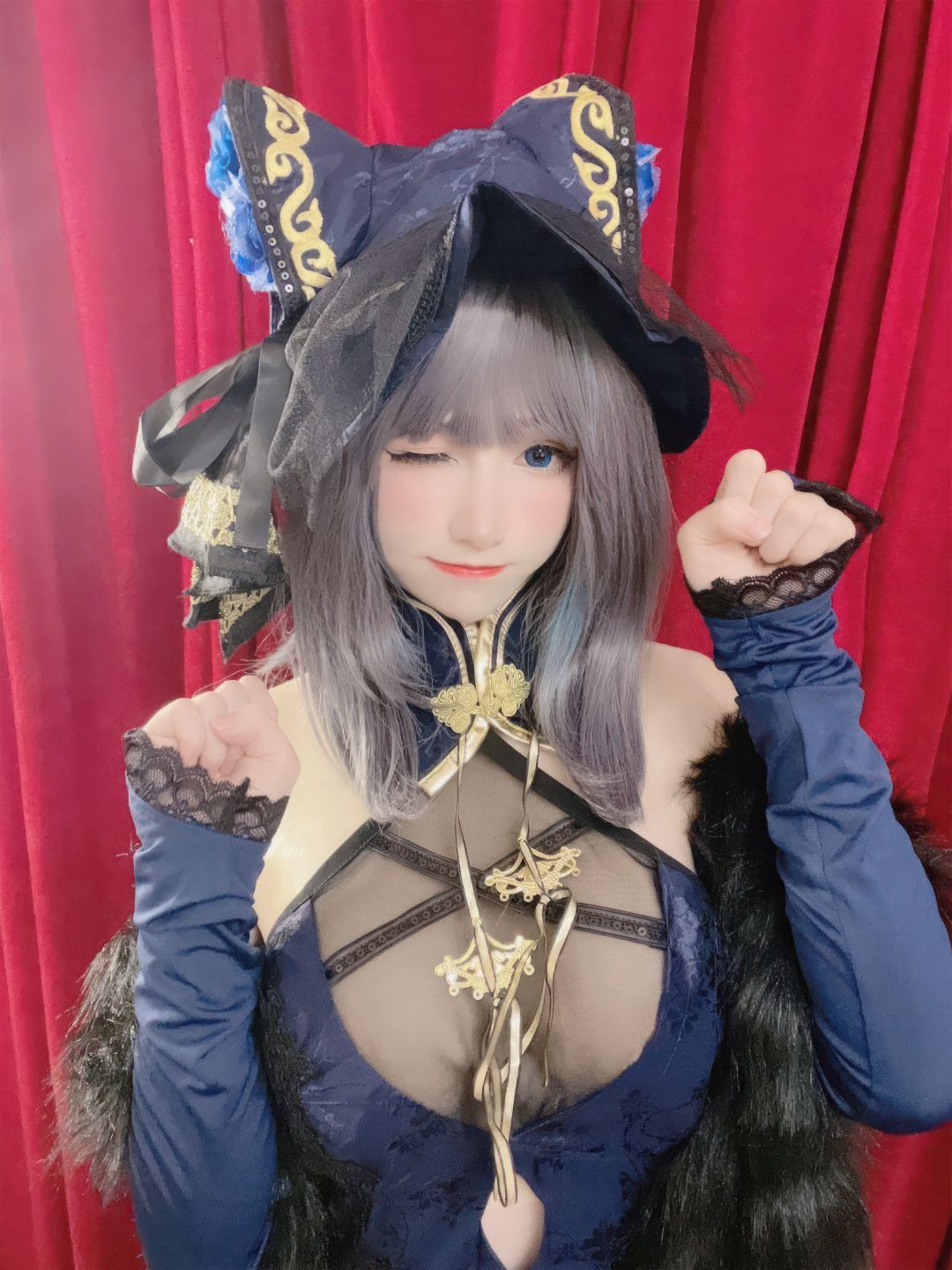 coser衣衣---碧蓝航线-柴郡旗袍-07-16