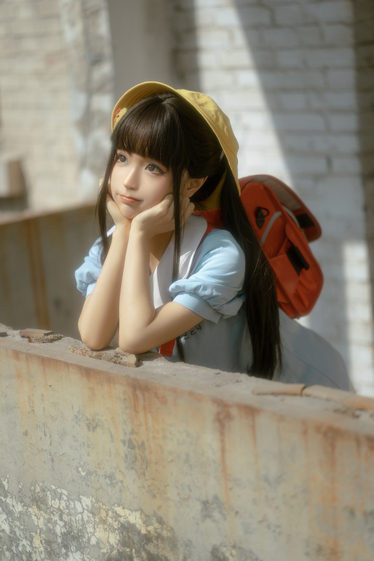 Cosplay-蠢沫沫-Chunmomo-小黄帽-绅士版-Set02-11-17