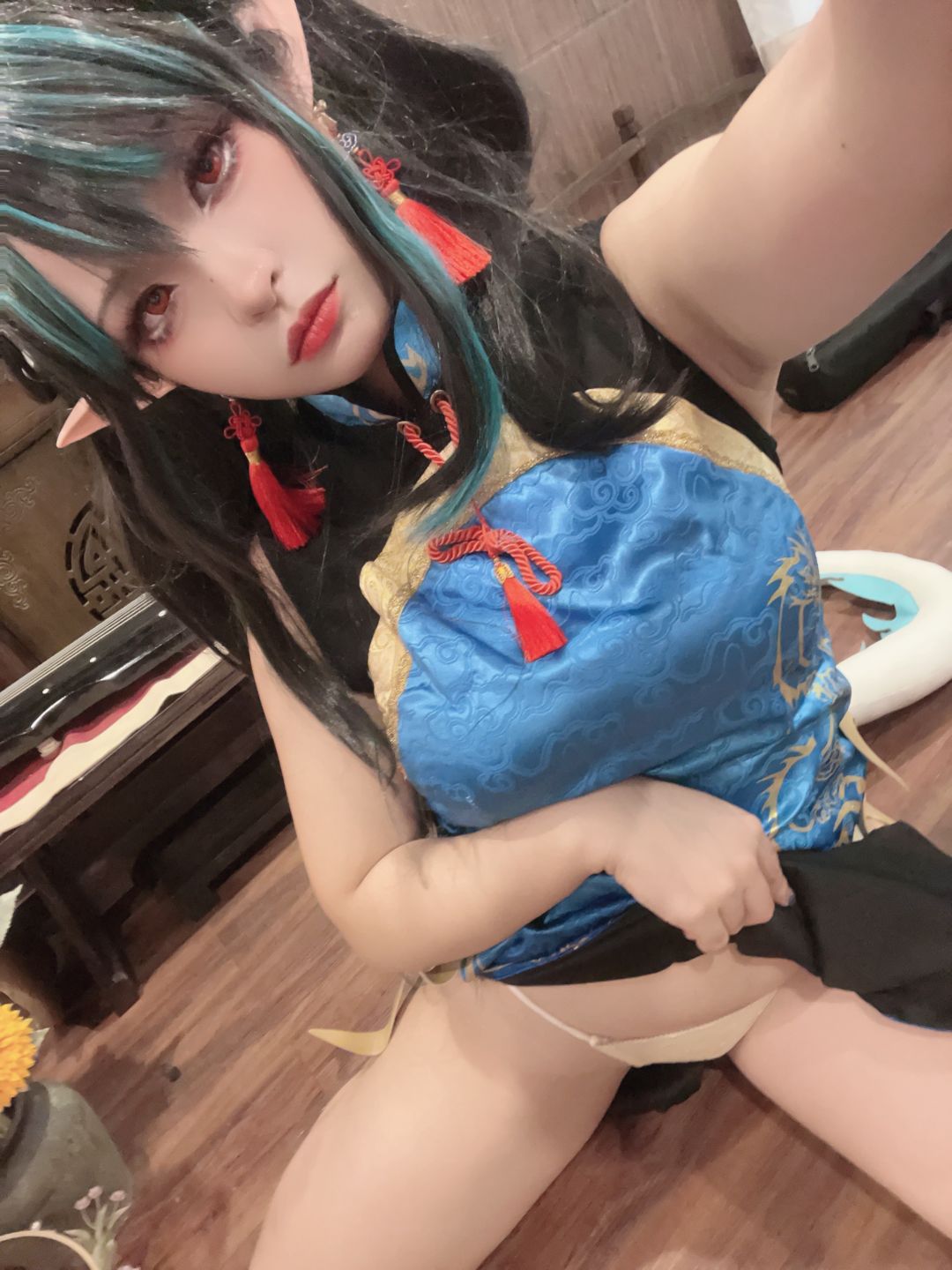 橙风千雅小和甜酒-年夕旗袍双人御守-189P-788MB-07-25