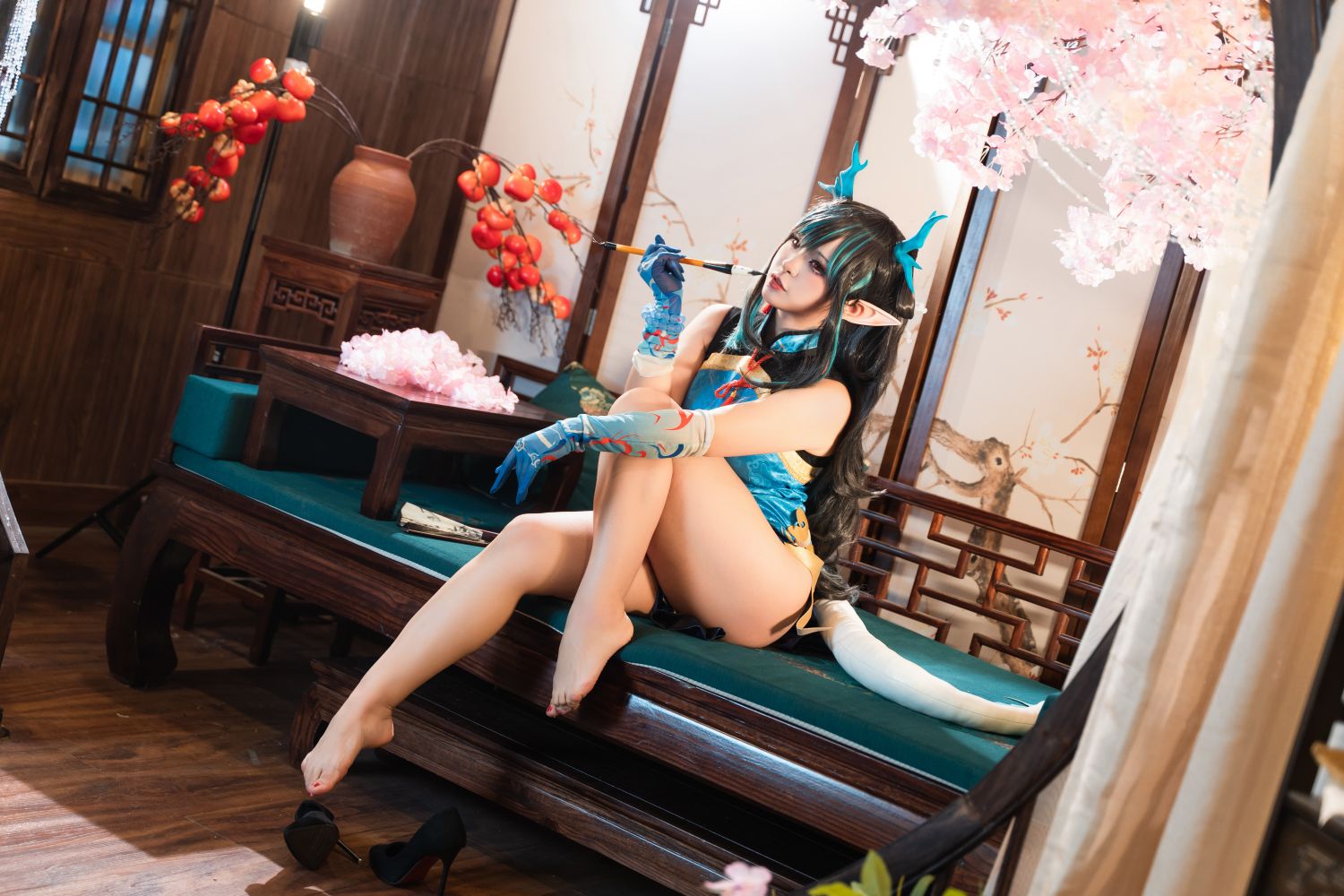 橙风千雅小和甜酒-年夕旗袍双人御守-189P-788MB-07-25