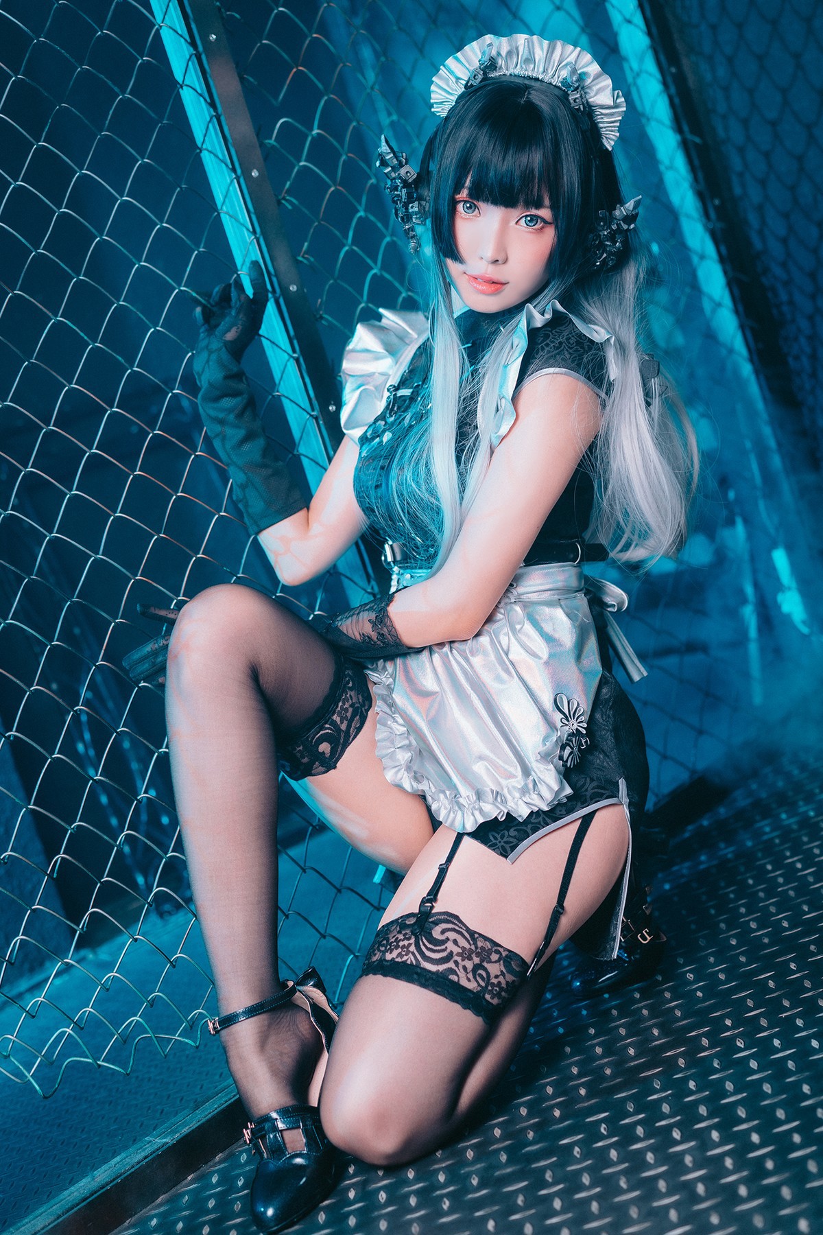 Cosplay-ElyEE子-賽博女僕-Melanite黑榴石-09-04