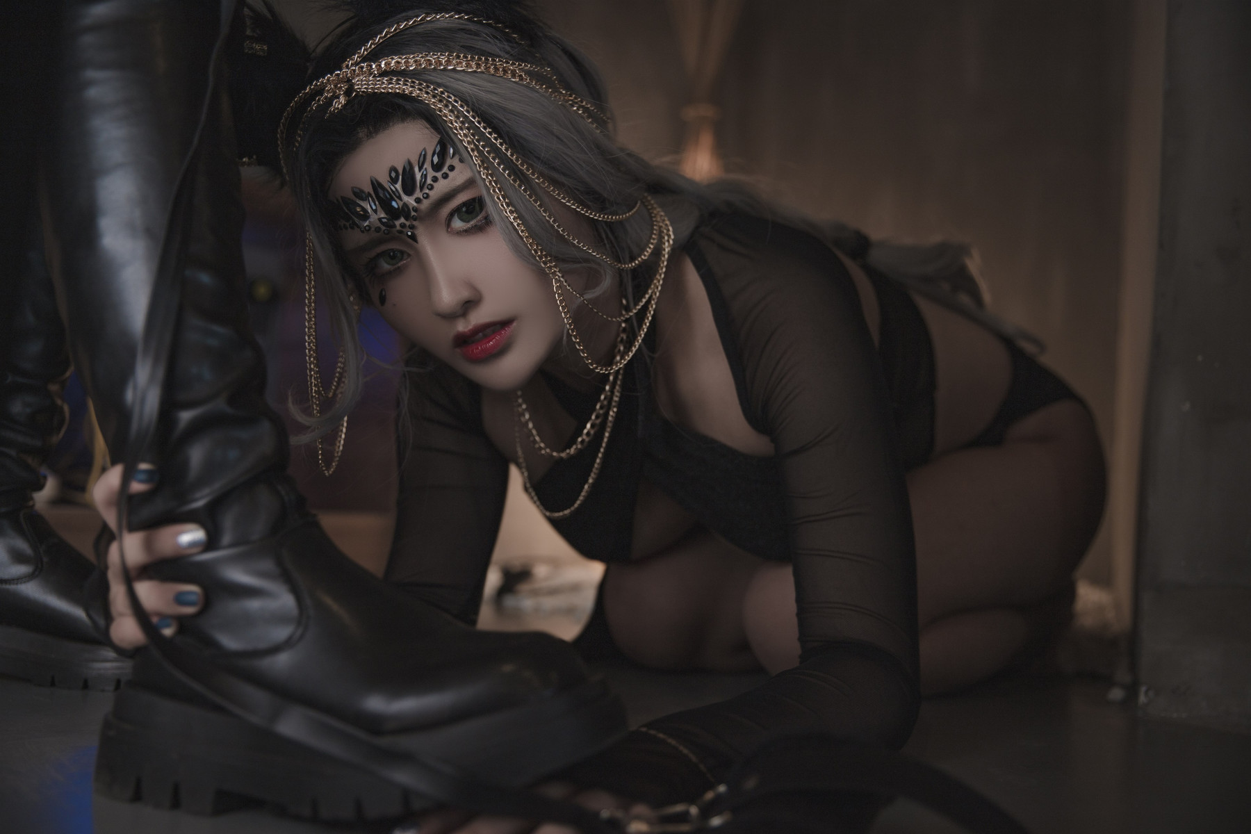 Cosplay-洛璃LoLiSAMA-狼少女-狼女的调教-Set02-01-12