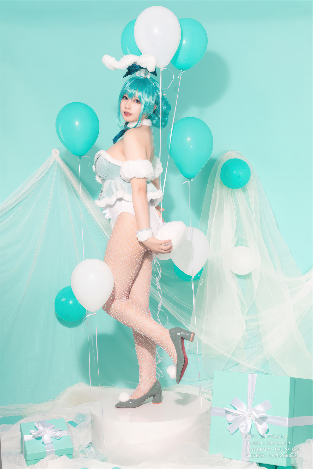 Cosplay-Nyako喵子-初音白兔-04-20