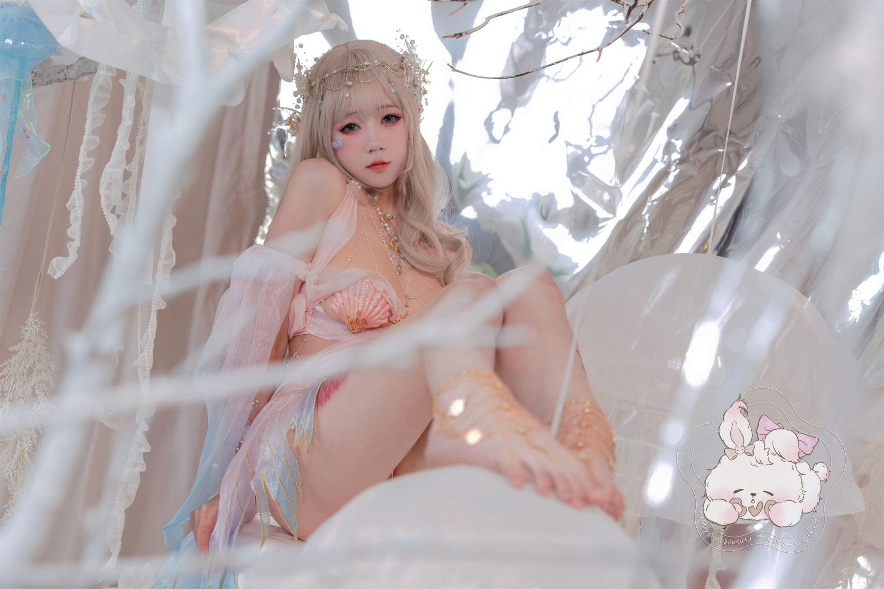 Cosplay-咬一口兔娘-海的女儿-Mermaid-10-28